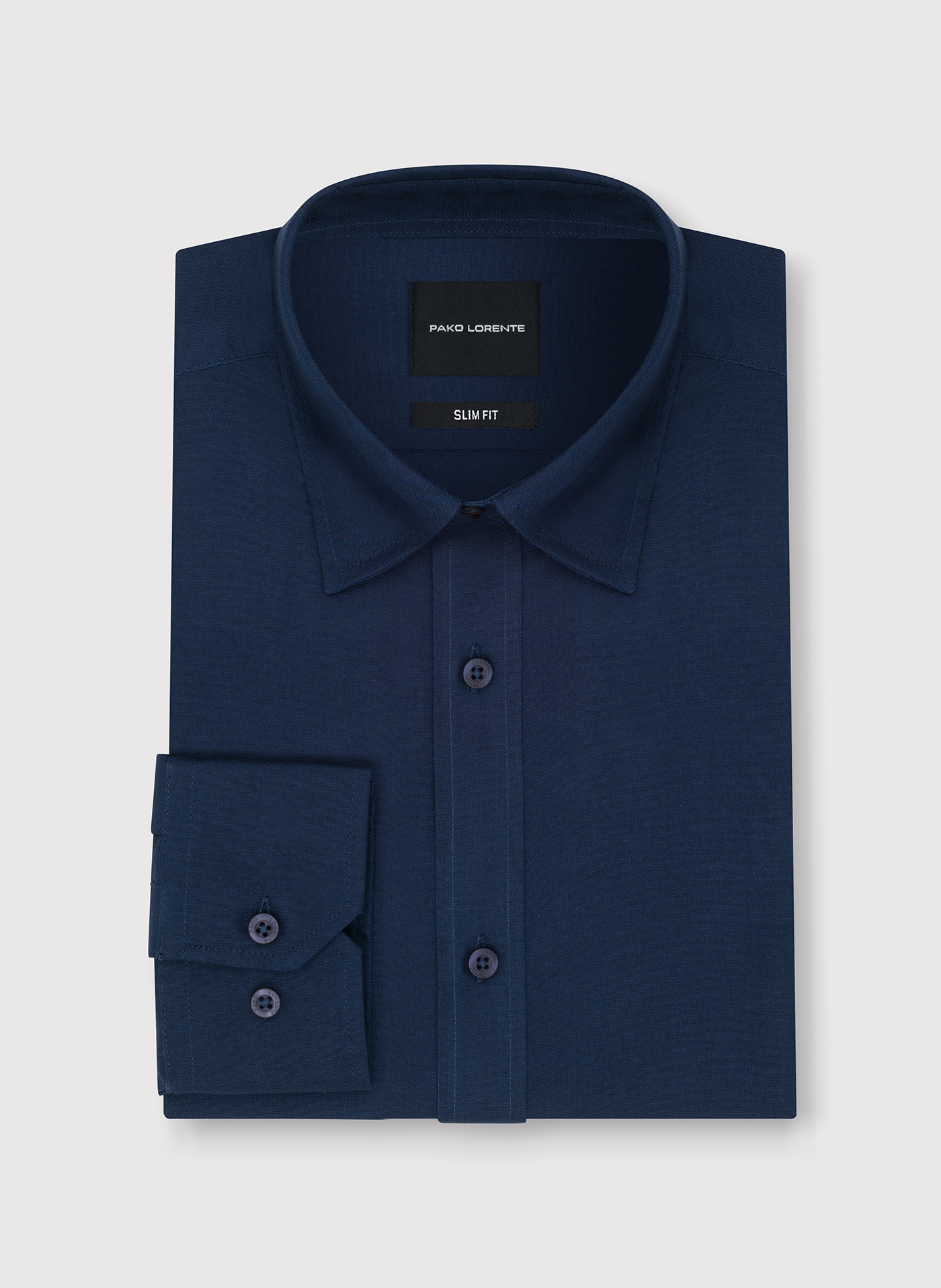 Granatowa bawełniana koszula męska - Pako Lorente