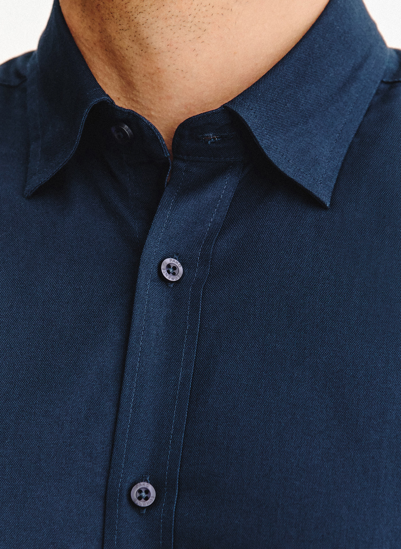 Granatowa bawełniana koszula męska - Pako Lorente