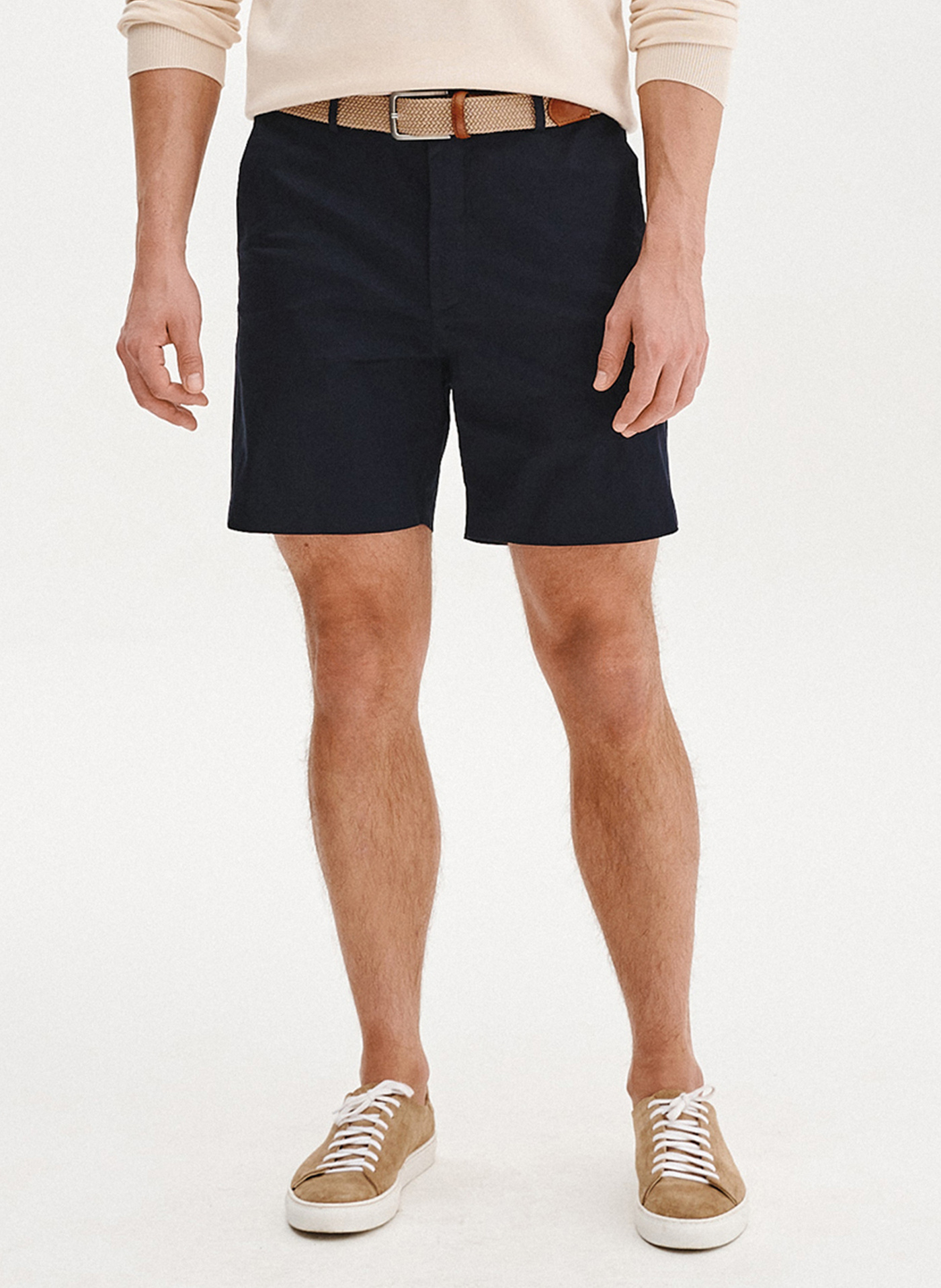 PAKO LORENTE - Granatowe szorty męskie z bawełną - Pako Lorente