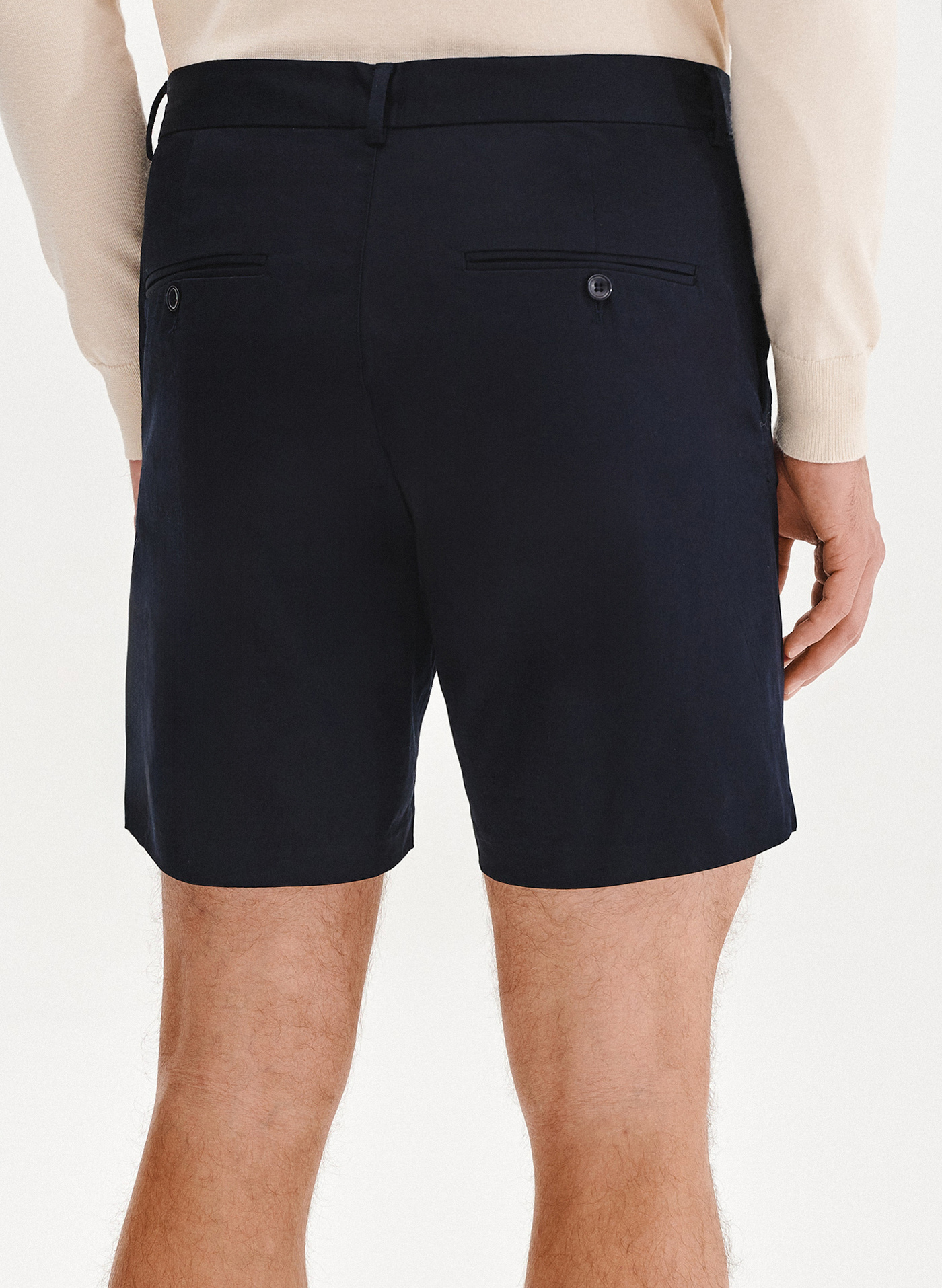 PAKO LORENTE - Granatowe szorty męskie z bawełną - Pako Lorente