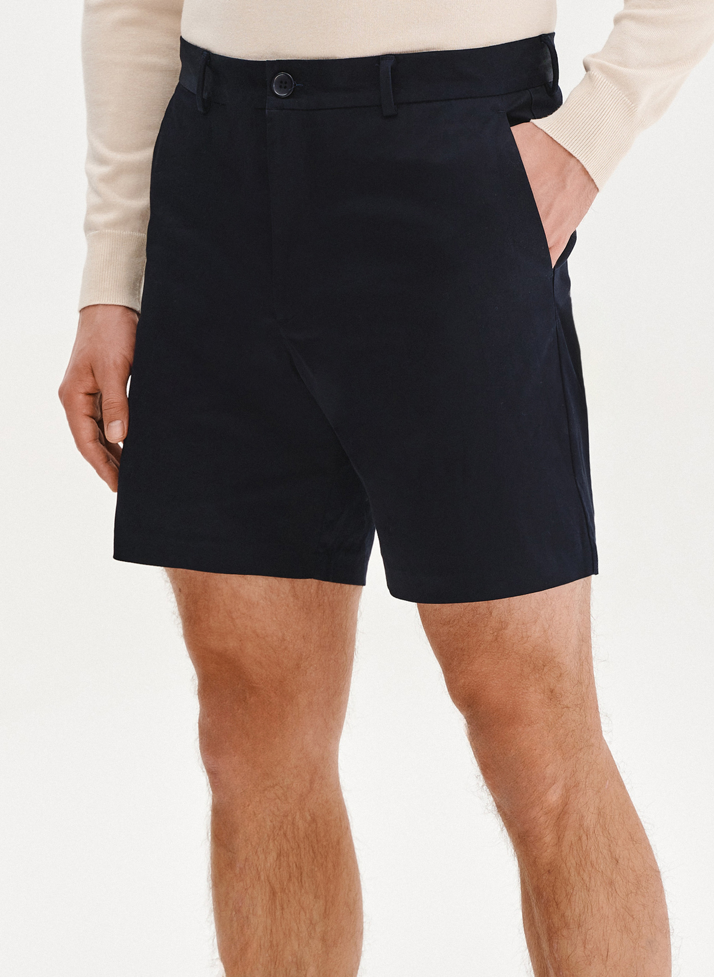 PAKO LORENTE - Granatowe szorty męskie z bawełną - Pako Lorente