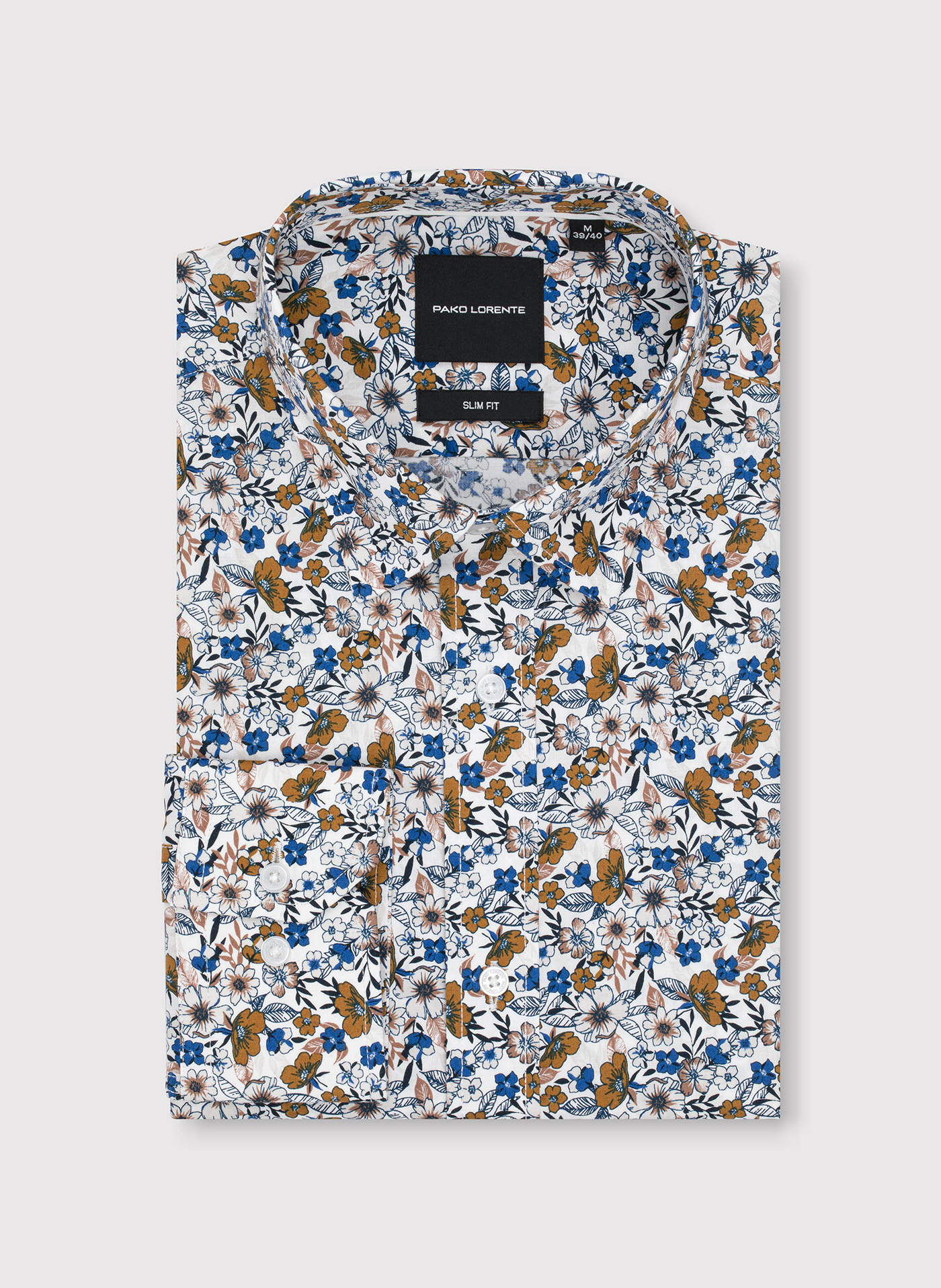 Biała koszula w kwiaty - Pako Lorente