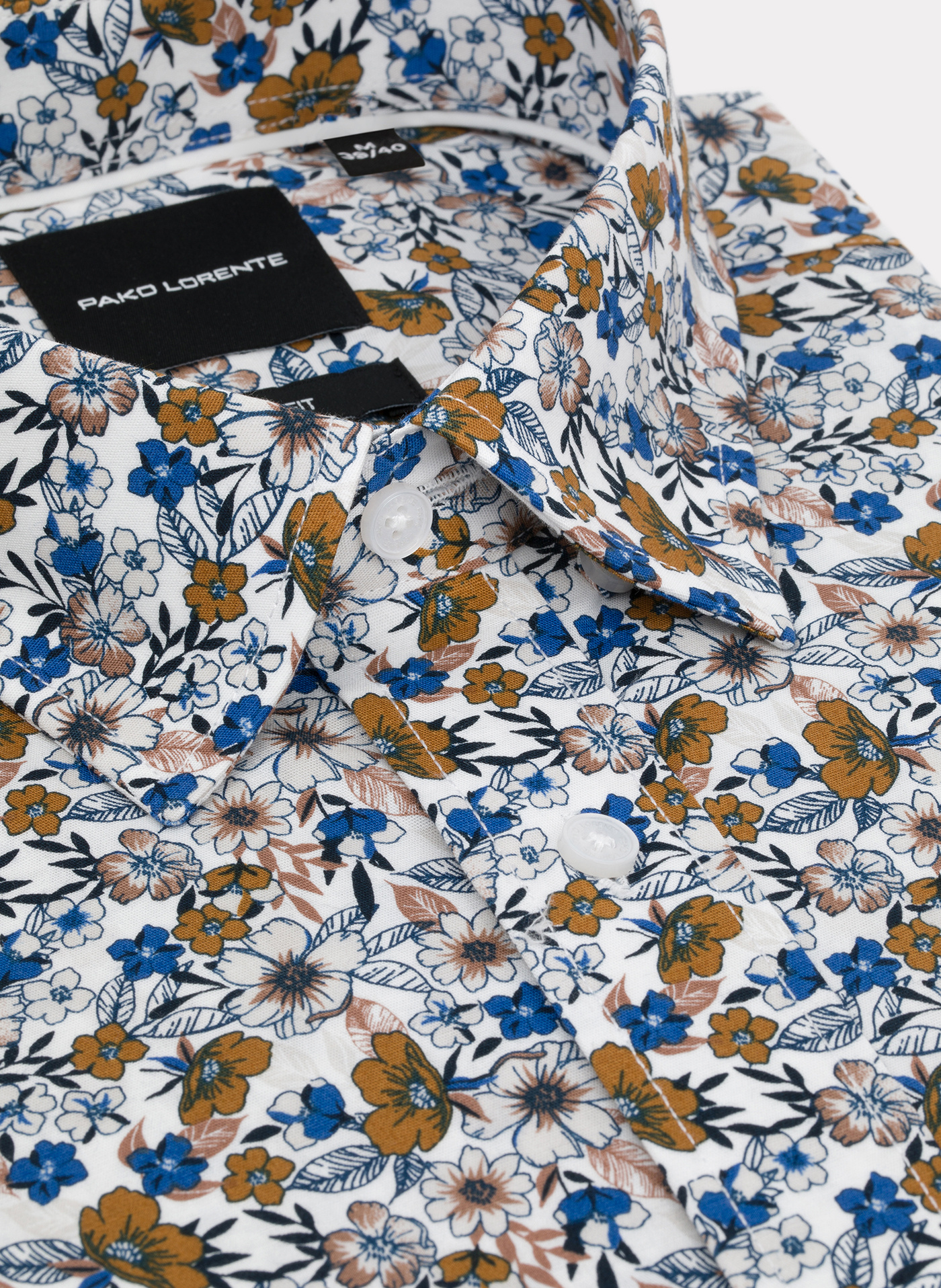 Biała koszula w kwiaty - Pako Lorente