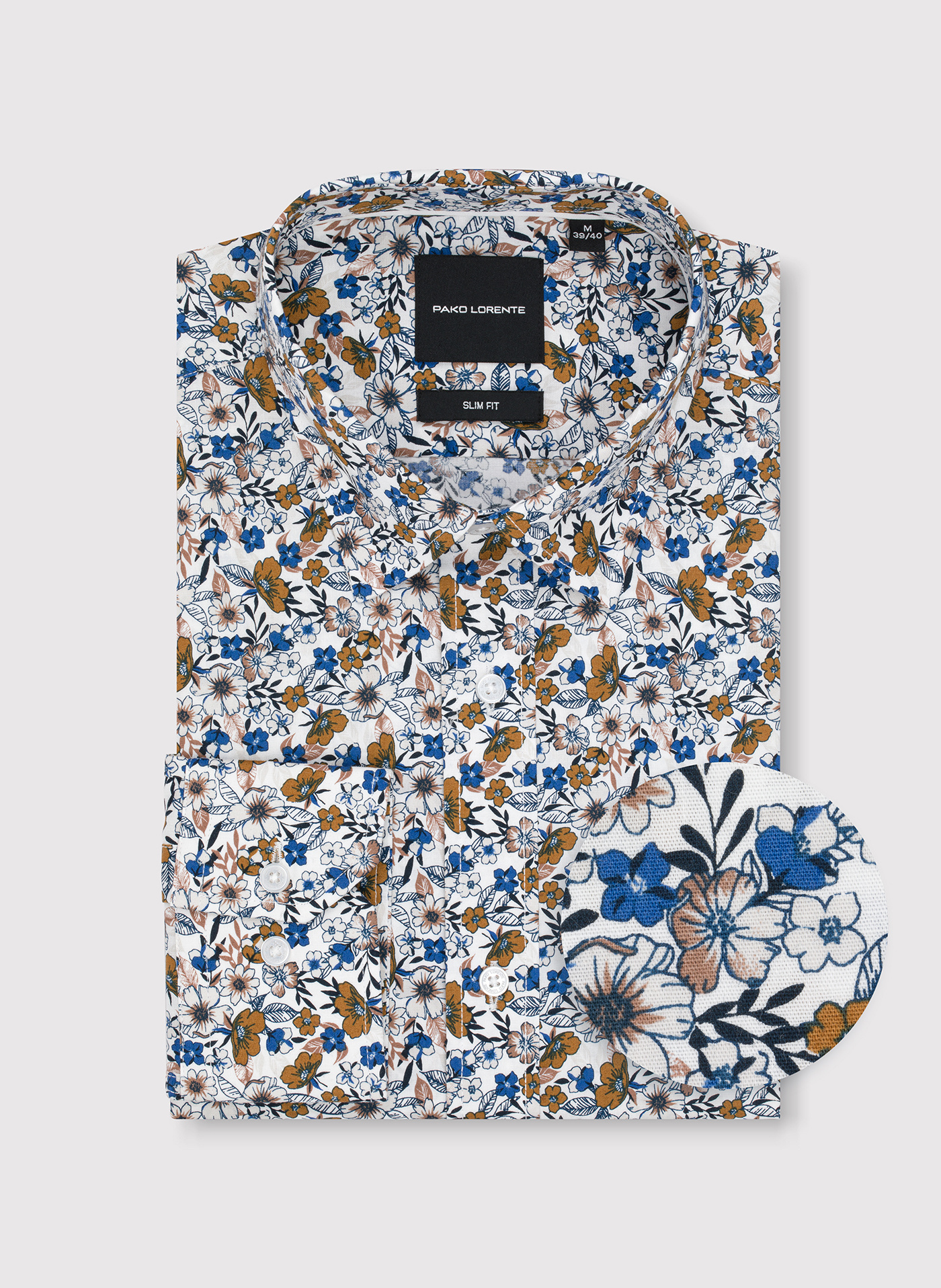 Biała koszula w kwiaty - Pako Lorente