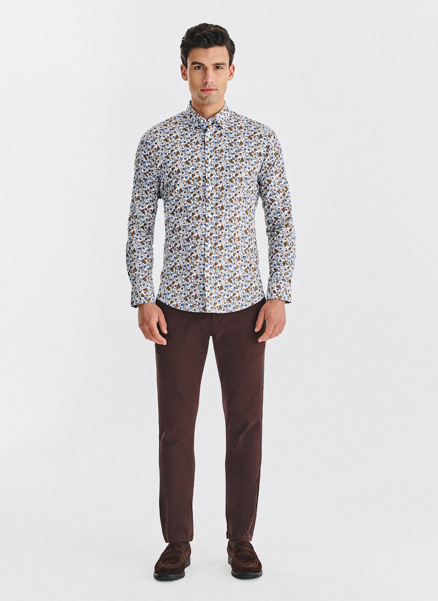 Biała koszula w kwiaty - Pako Lorente