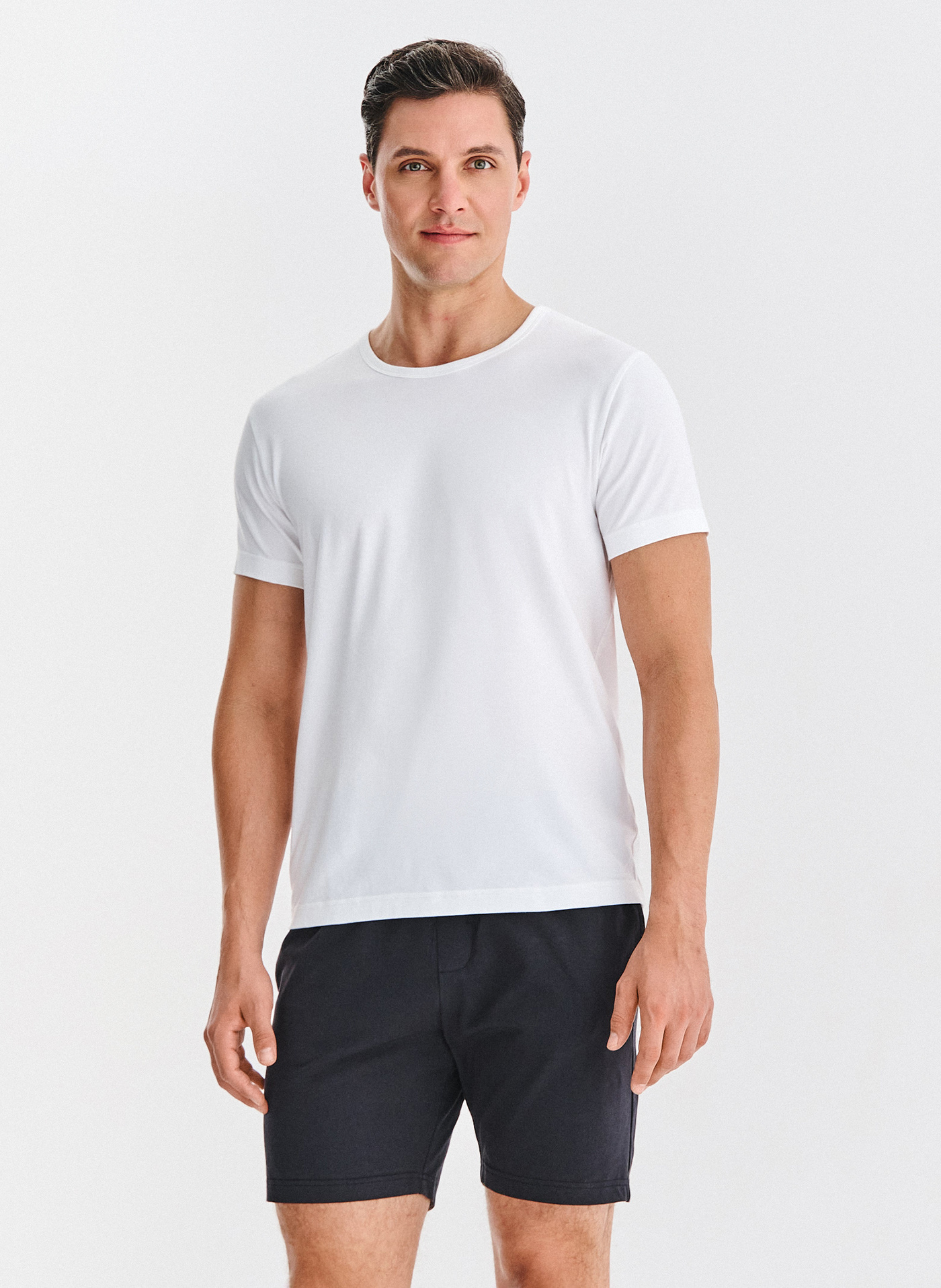 Biało-czarna piżama męska z bawełną - Pako Lorente