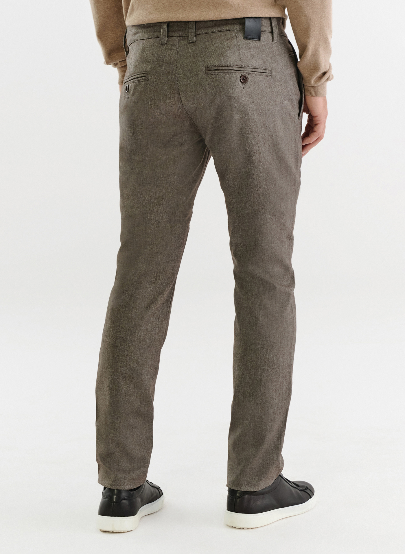 Brązowe casualowe spodnie męskie - Pako Lorente