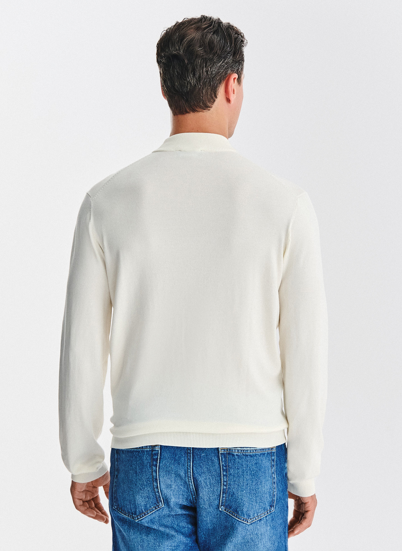 PAKO LORENTE - Półgolf męski w białym kolorze - Pako Lorente