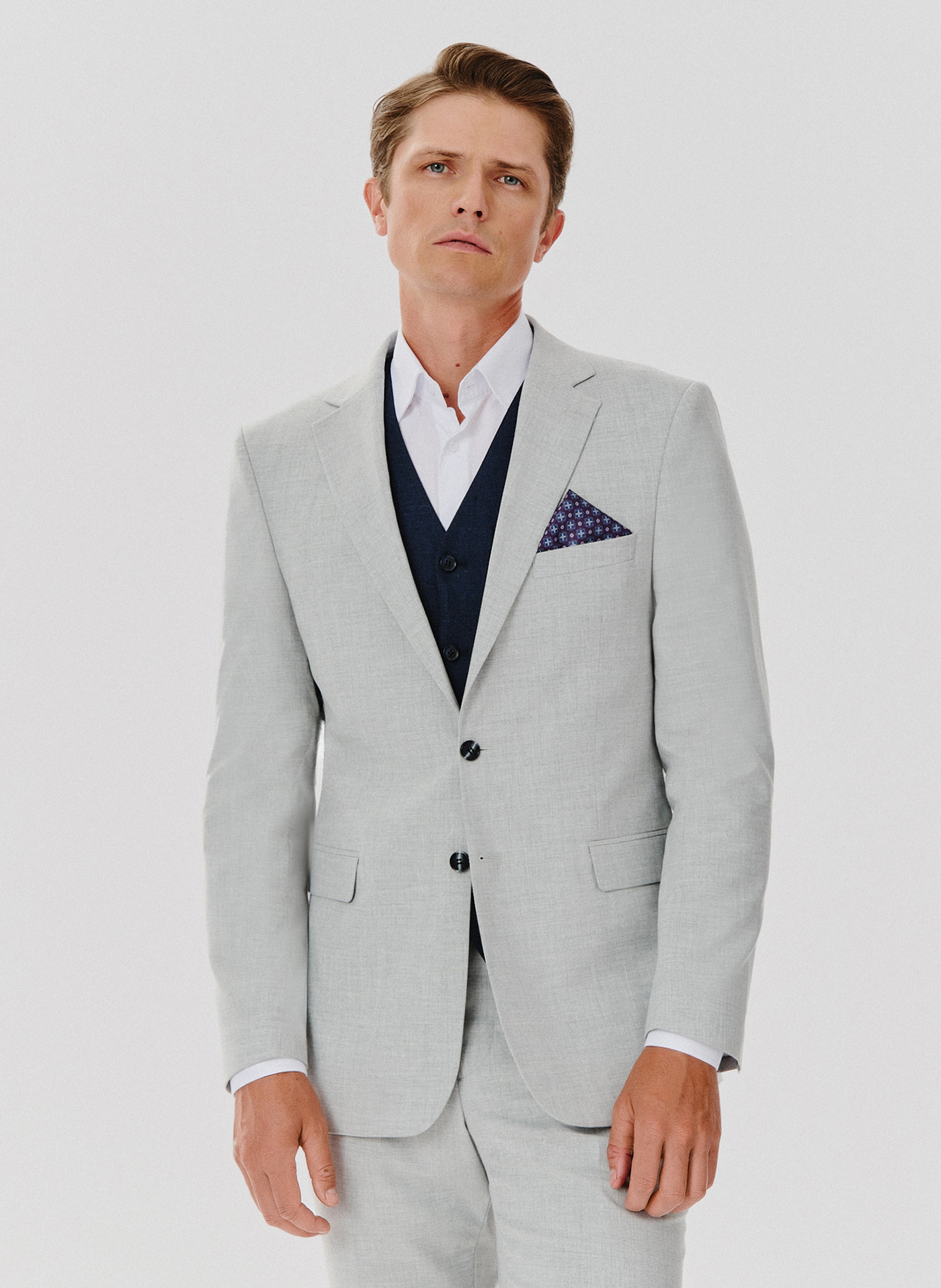 Marynarka garniturowa w kolorze jasnoszarym - Pako Lorente