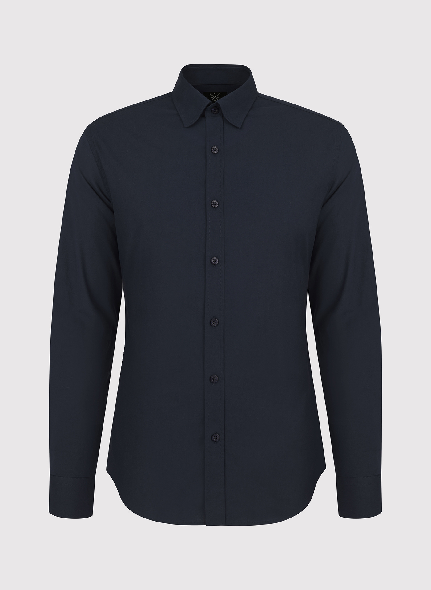 Granatowa gładka koszula męska - Pako Lorente