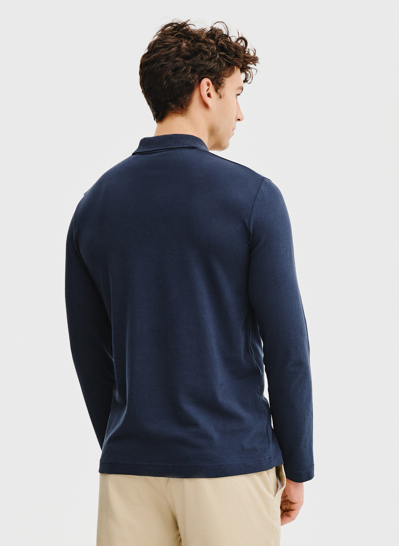 Granatowe polo longsleeve - Pako Lorente
