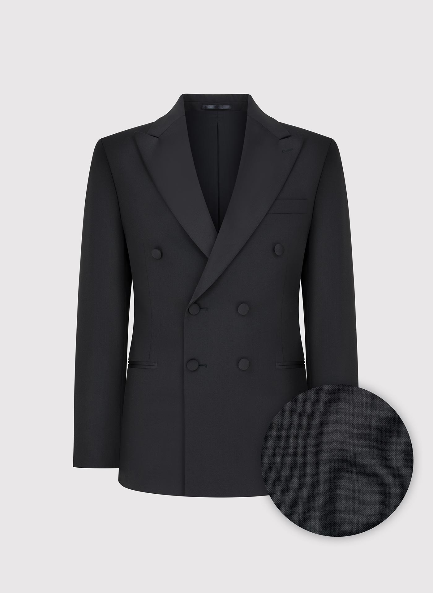 Wełniana dwurzędowa marynarka smokingowa - Pako Lorente