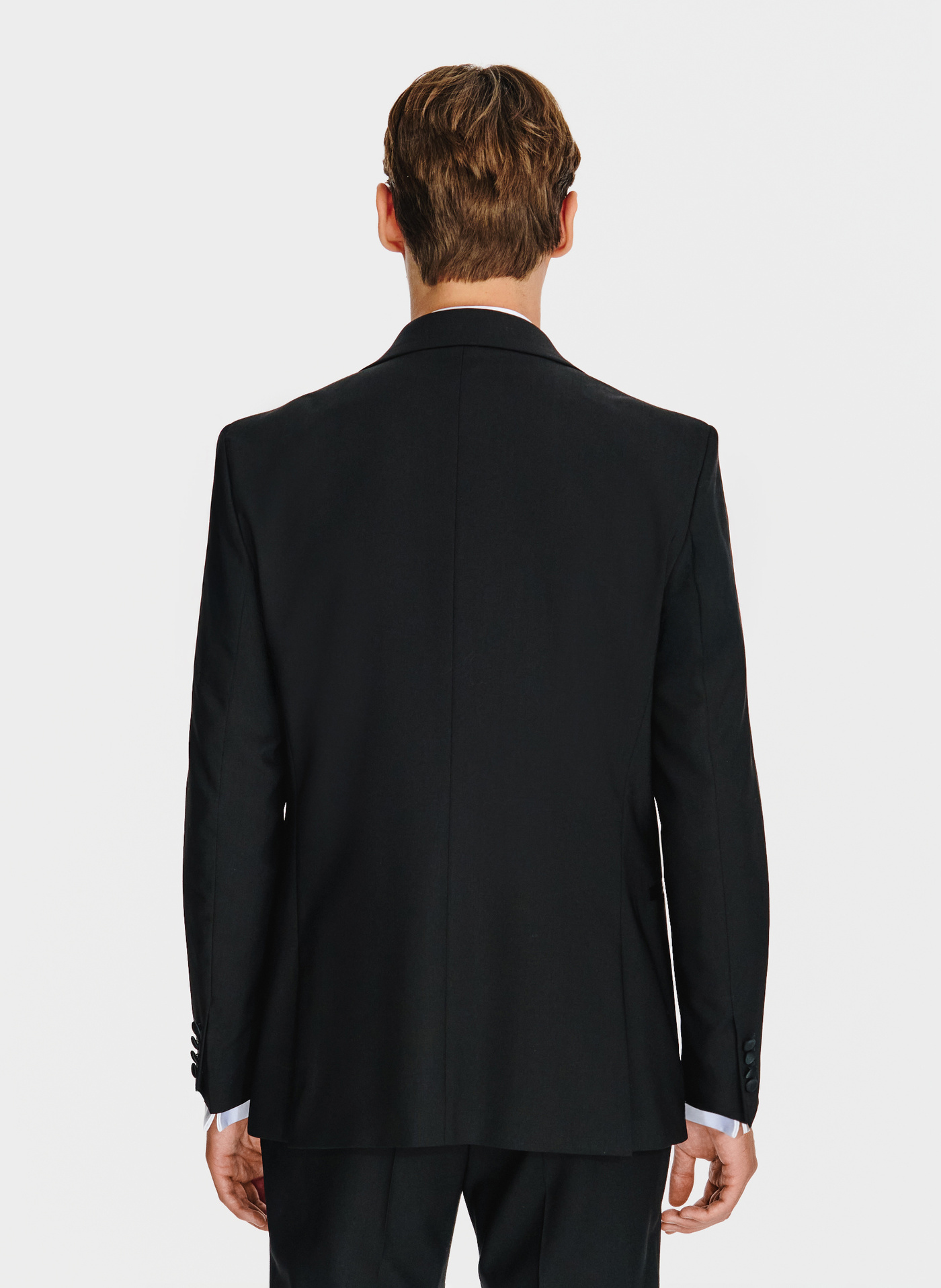 Wełniana dwurzędowa marynarka smokingowa - Pako Lorente