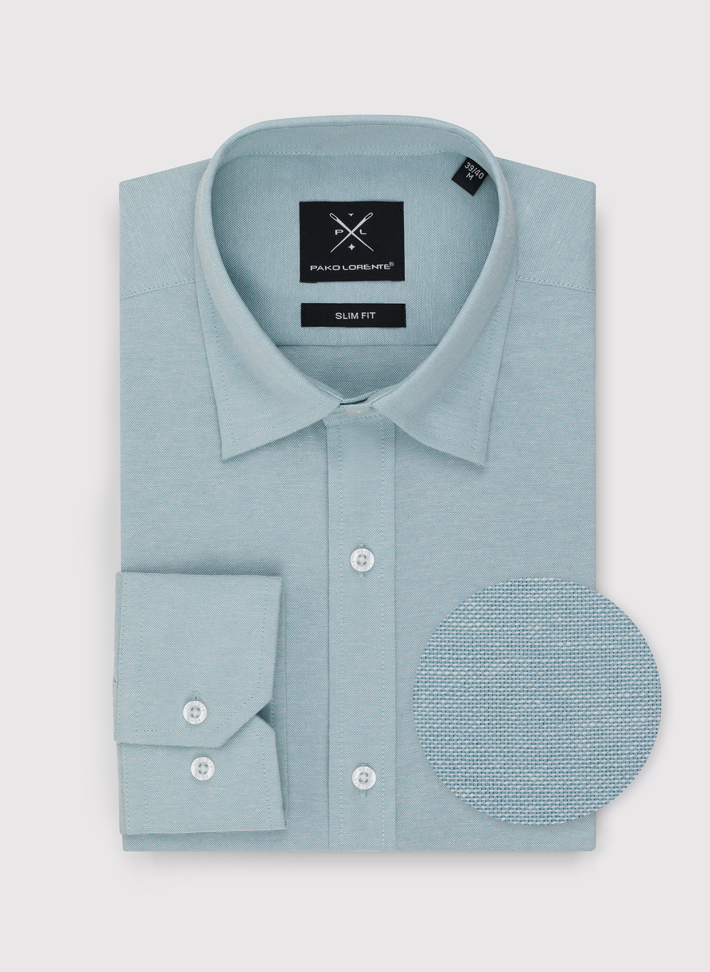 Zielona bawełniana koszula męska - Pako Lorente