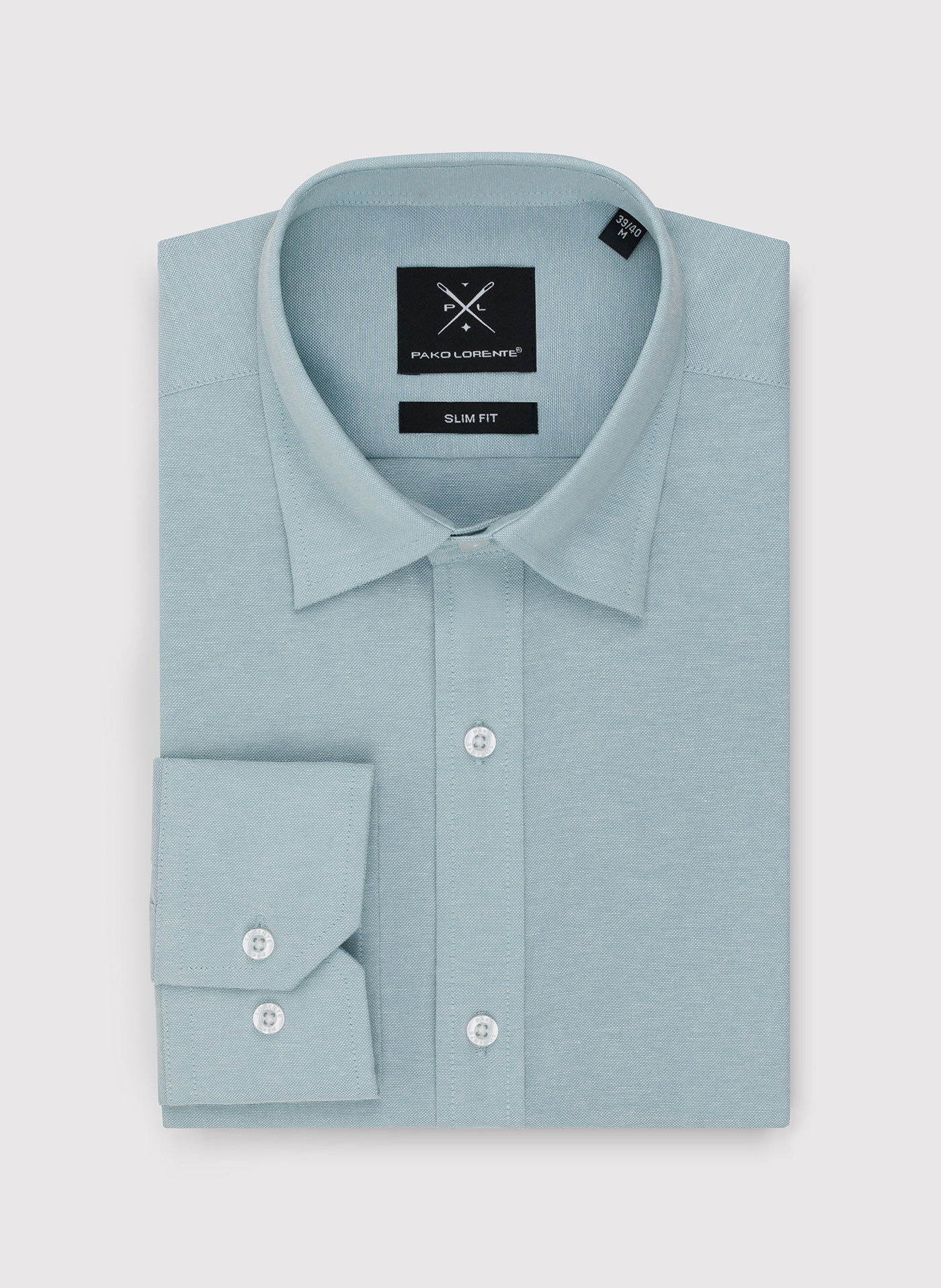 Zielona bawełniana koszula męska - Pako Lorente