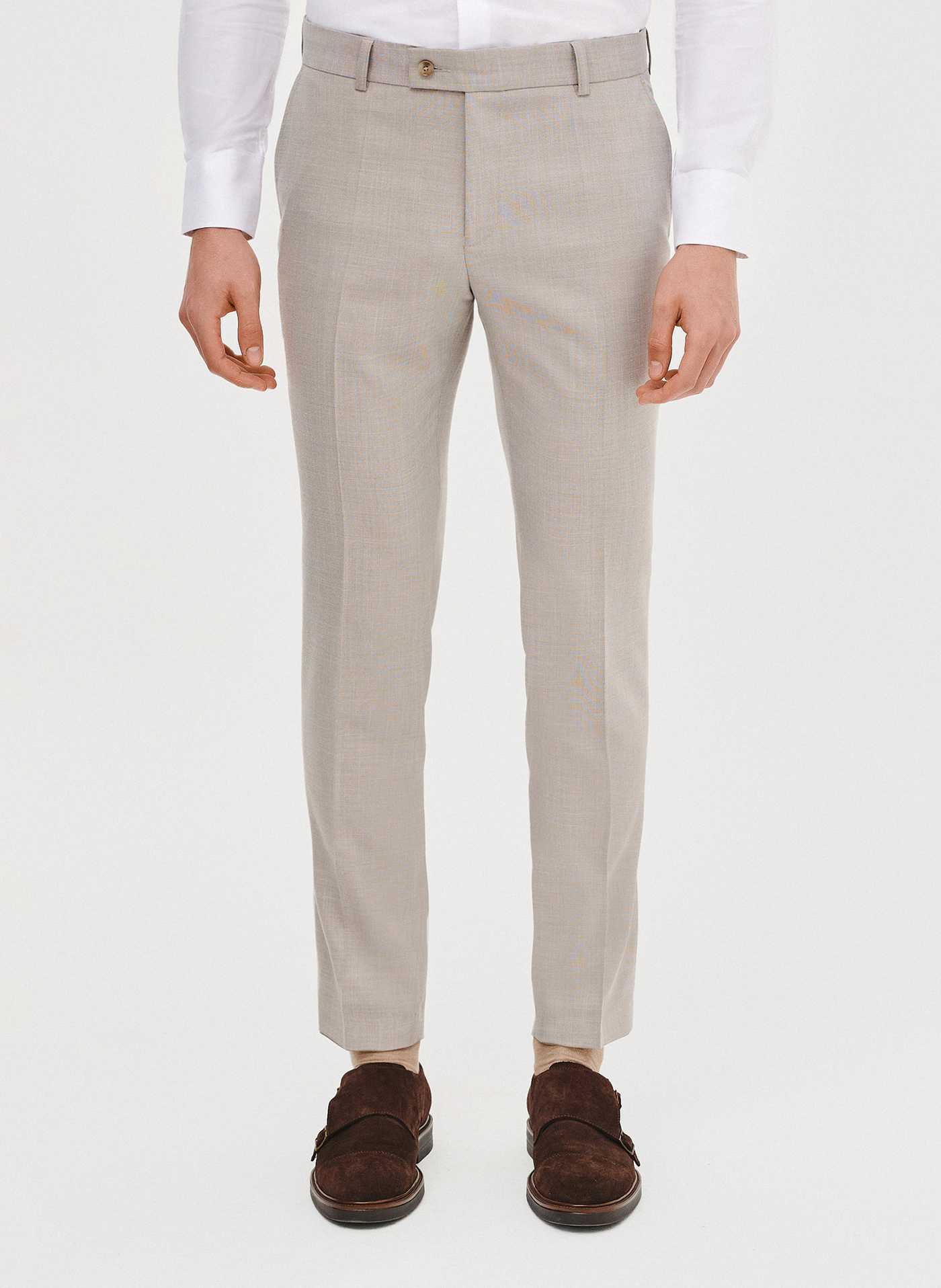 Spodnie garniturowe w kolorze beżowym - Pako Lorente