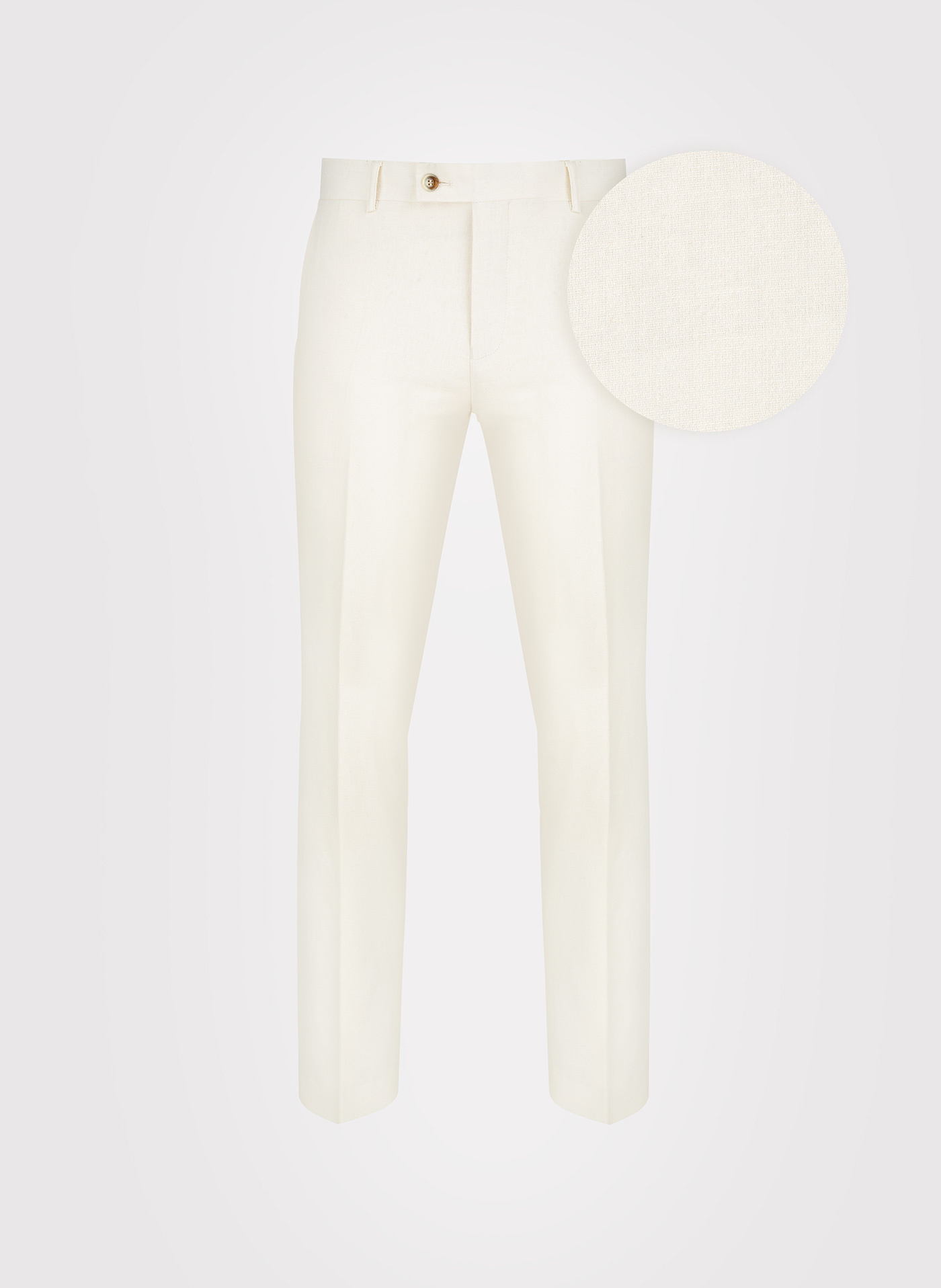 PAKO LORENTE - Beżowe spodnie ganiturowe z lnem - Pako Lorente