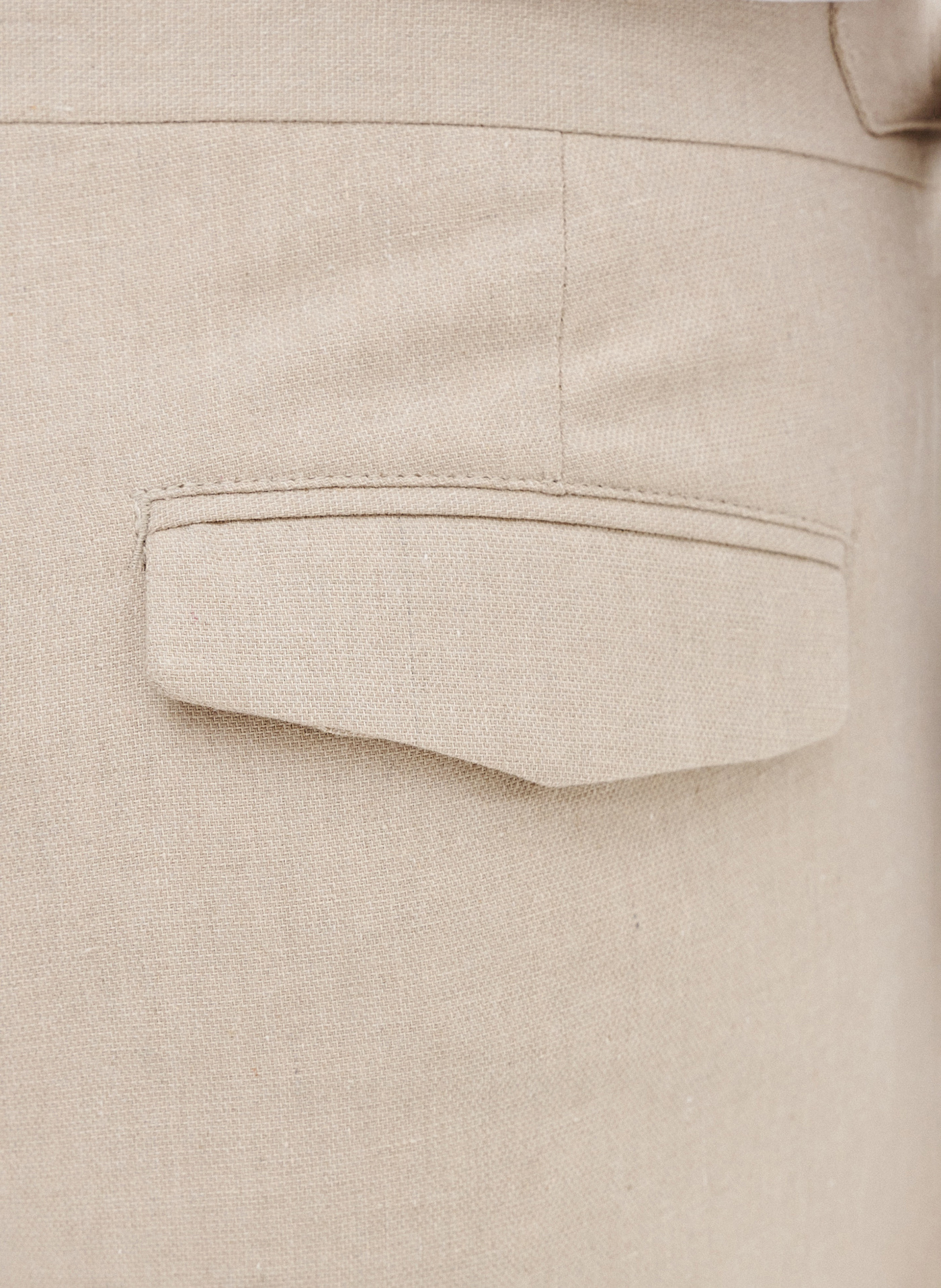 PAKO LORENTE - Beżowe spodnie męskie z lnem - Pako Lorente