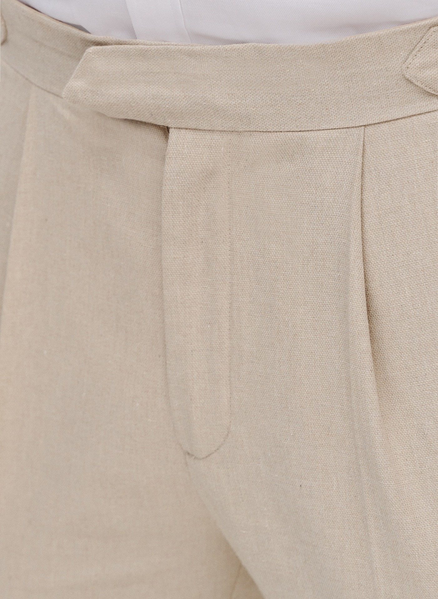 PAKO LORENTE - Beżowe spodnie męskie z lnem - Pako Lorente