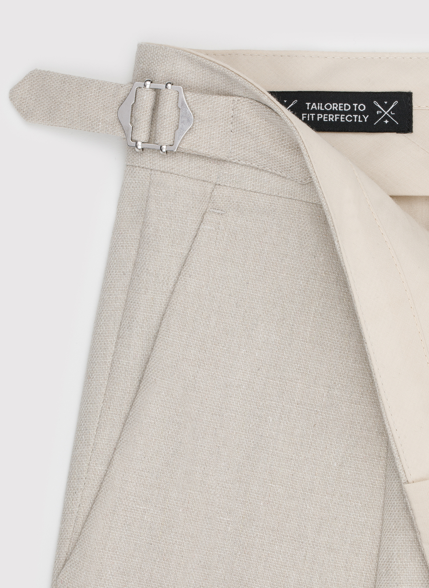 PAKO LORENTE - Beżowe spodnie męskie z lnem - Pako Lorente