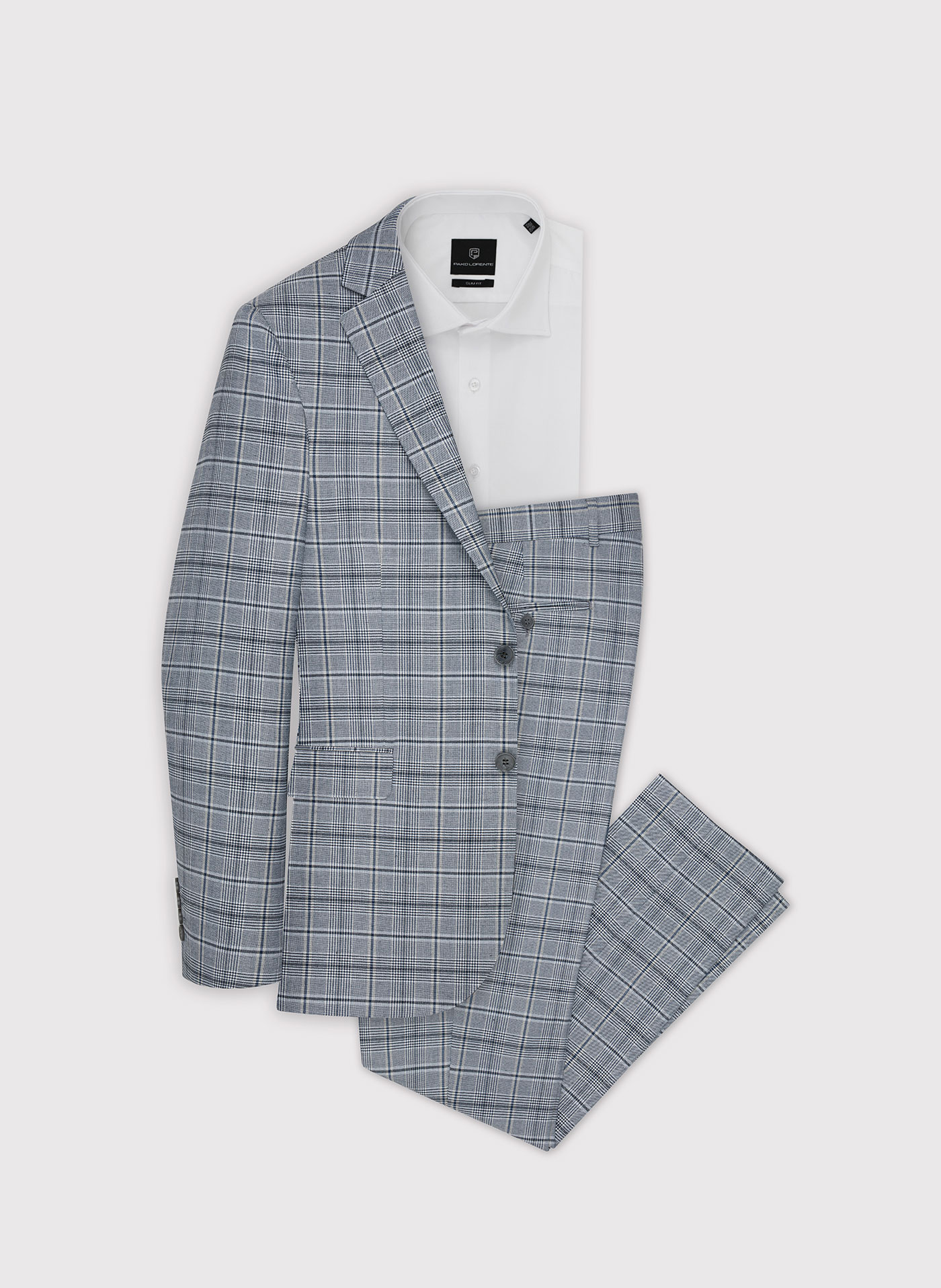 Kraciasta męska marynarka garniturowa - Pako Lorente