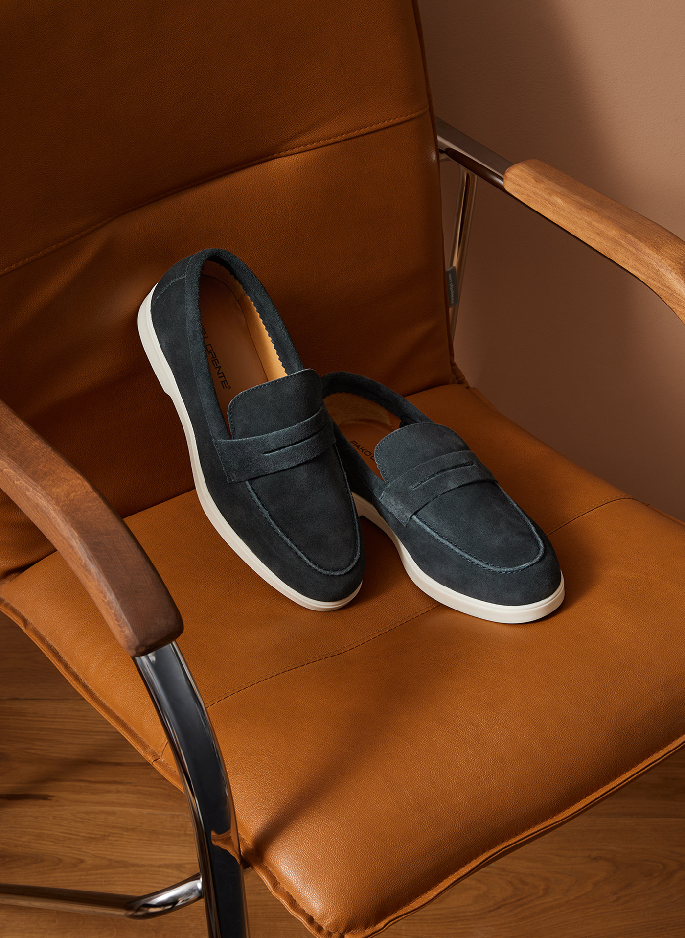 PAKO LORENTE - Granatowe mokasyny męskie - Pako Lorente