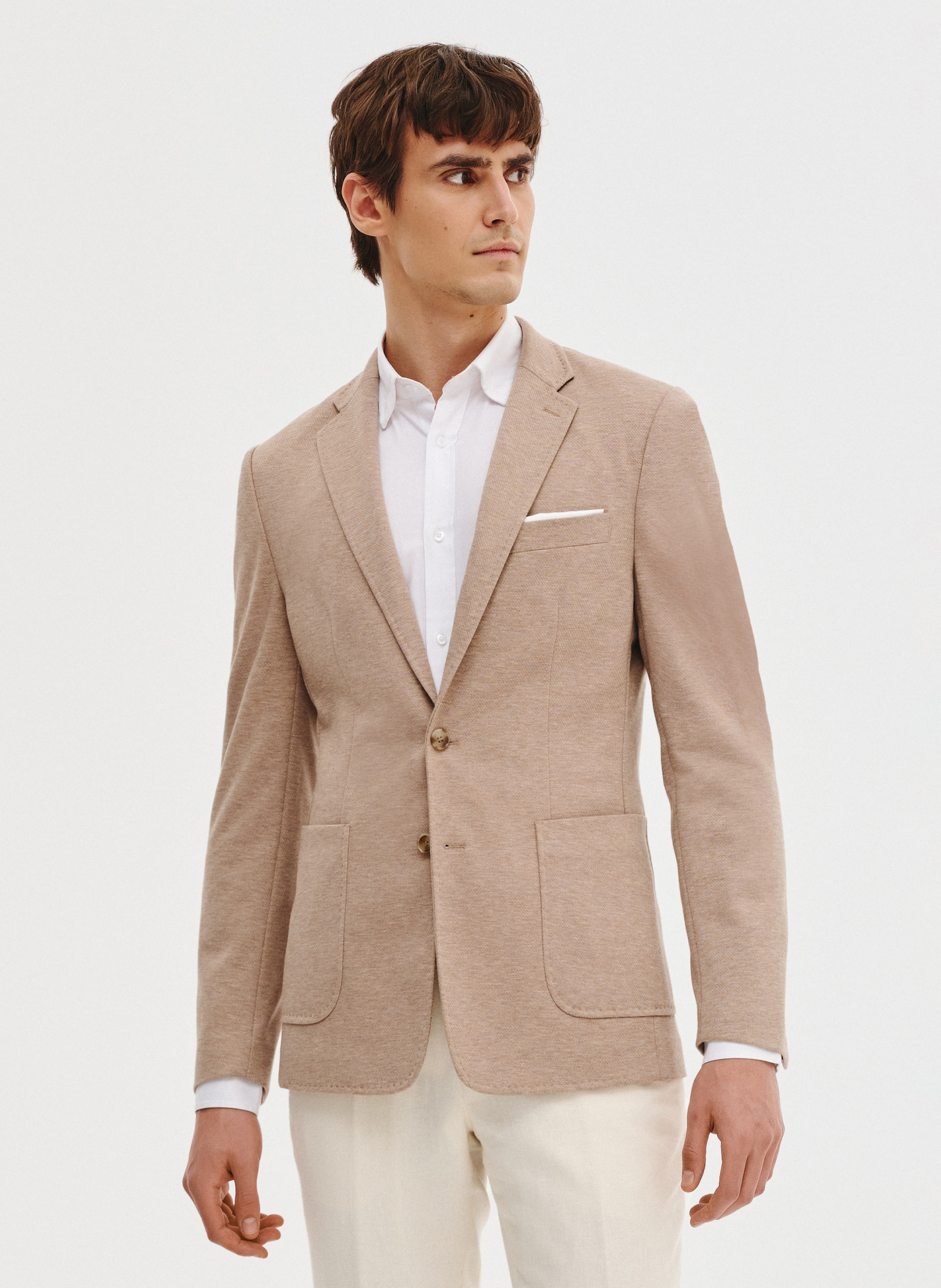 Dzianinowa marynarka w kolorze beżowym - Pako Lorente