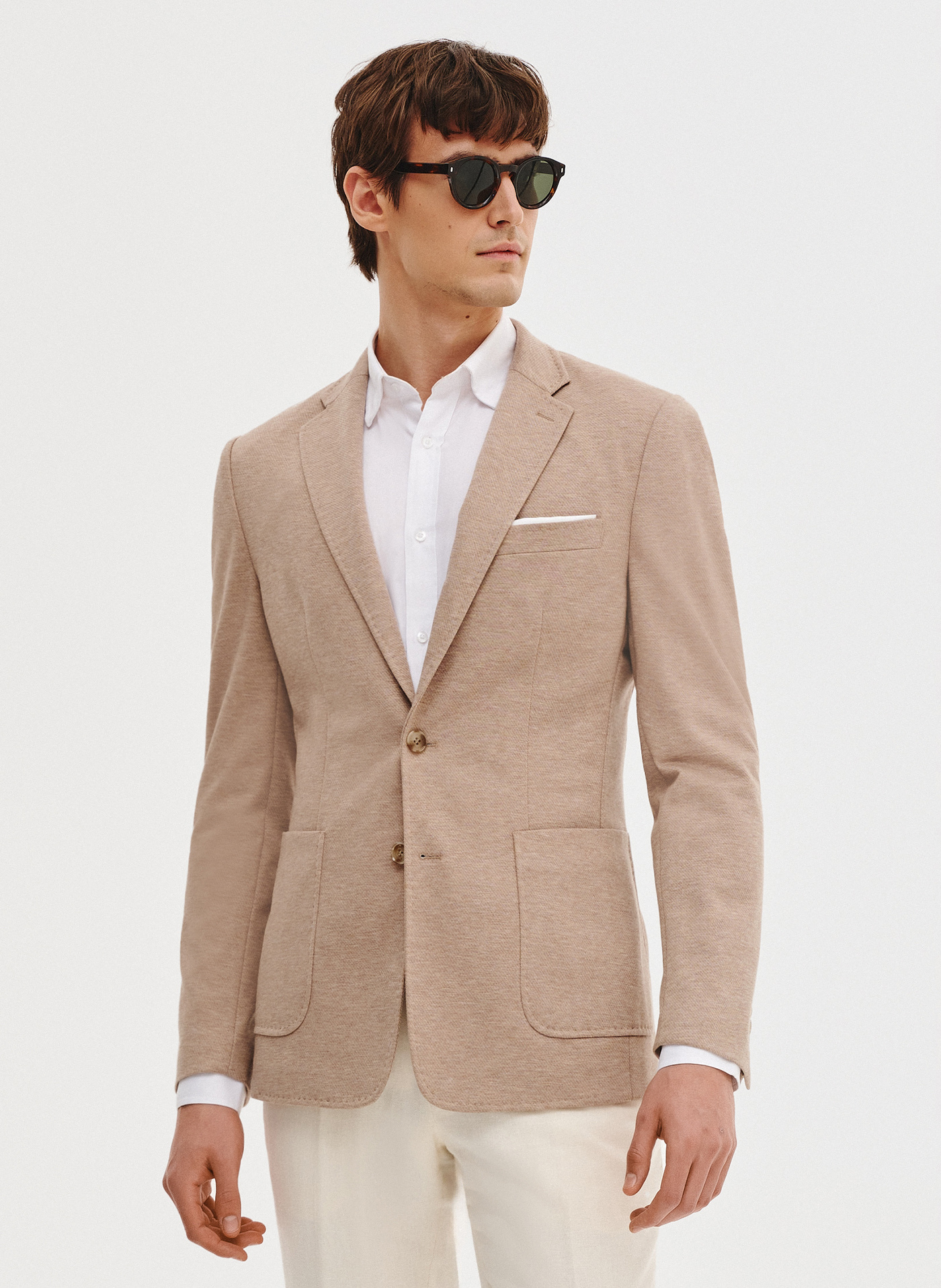 Dzianinowa marynarka w kolorze beżowym - Pako Lorente