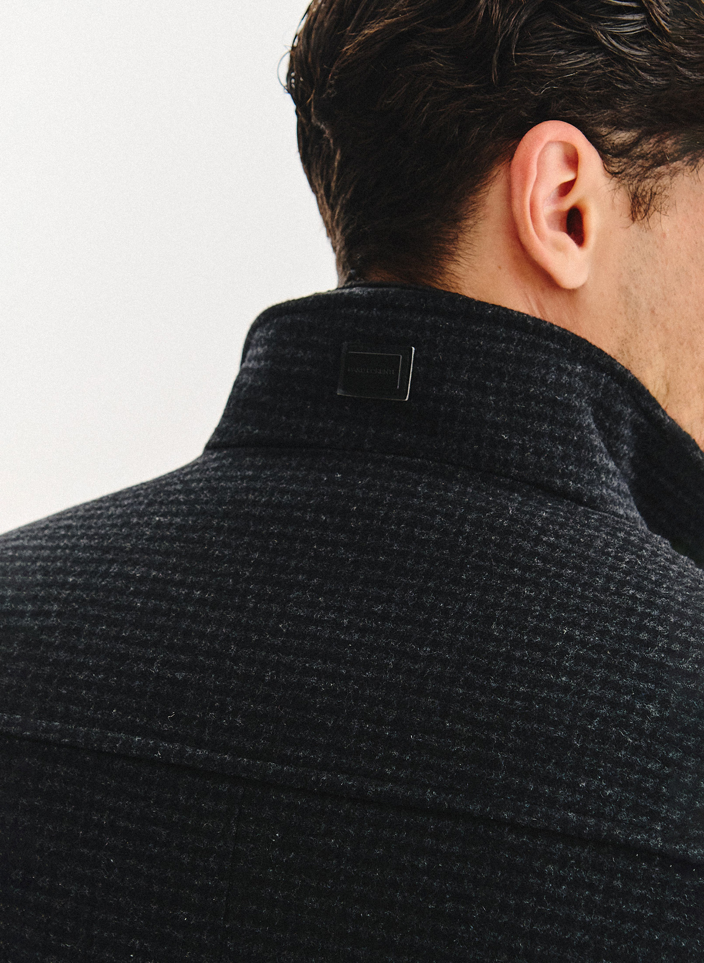 PAKO LORENTE - Ciemnoszary płaszcz w pepitkę - Pako Lorente