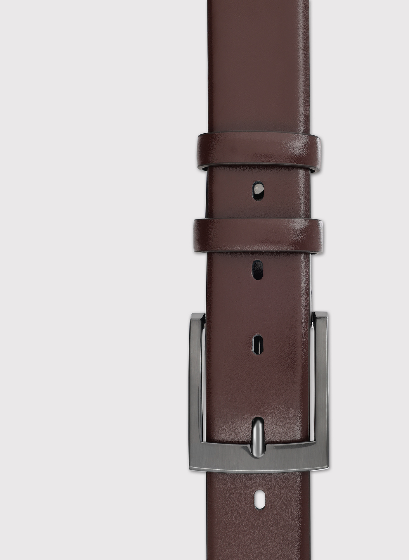 PAKO LORENTE - Ciemnobrązowy skórzany pasek męski - Pako Lorente