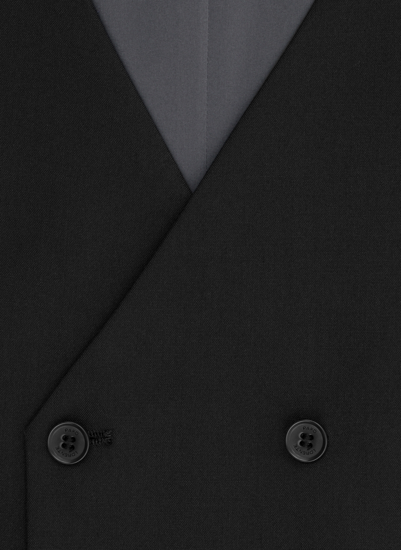 Czarna dwurzędowa kamizelka męska - Pako Lorente