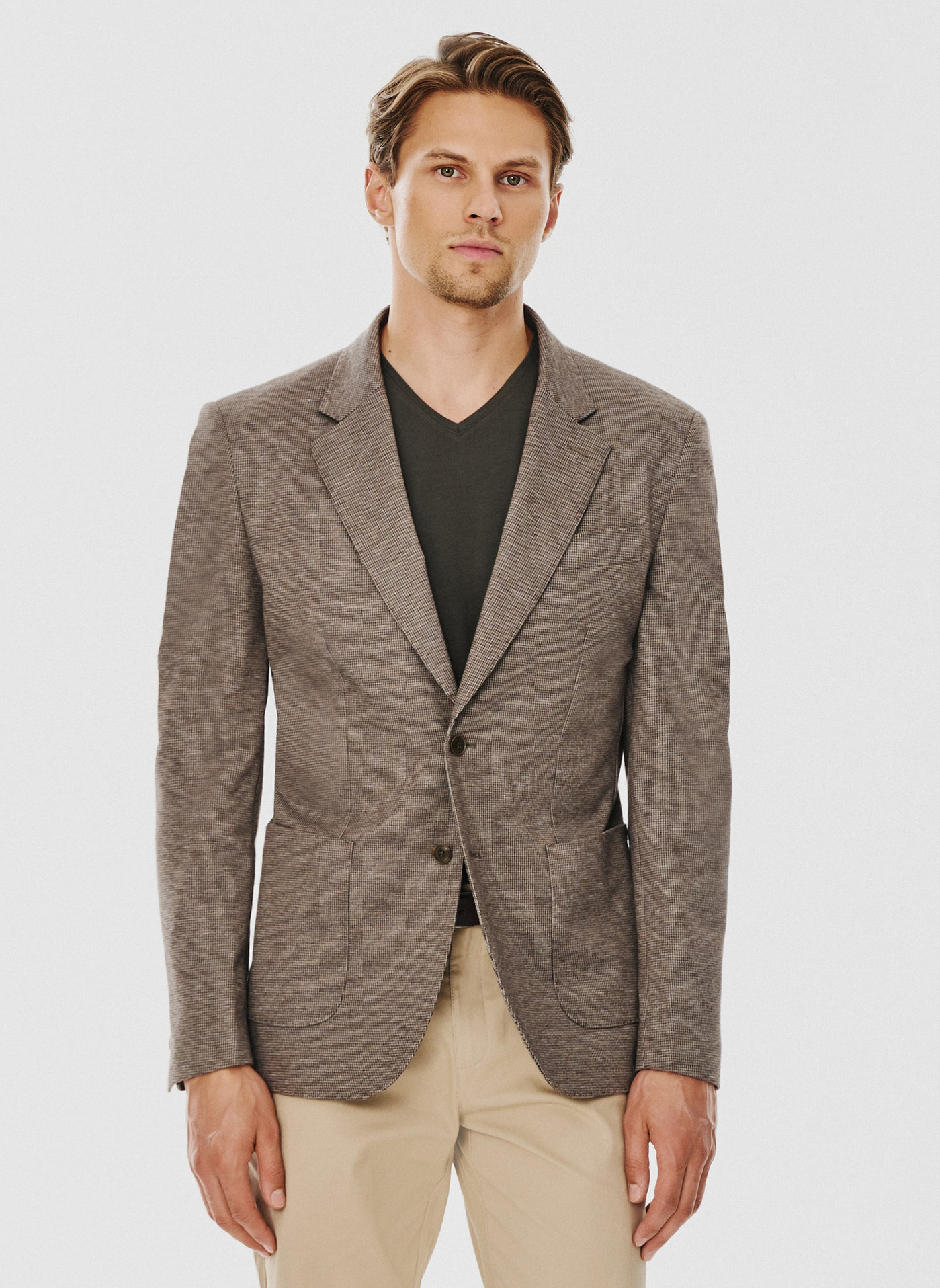 Szaro-brązowa marynarka męska - Pako Lorente