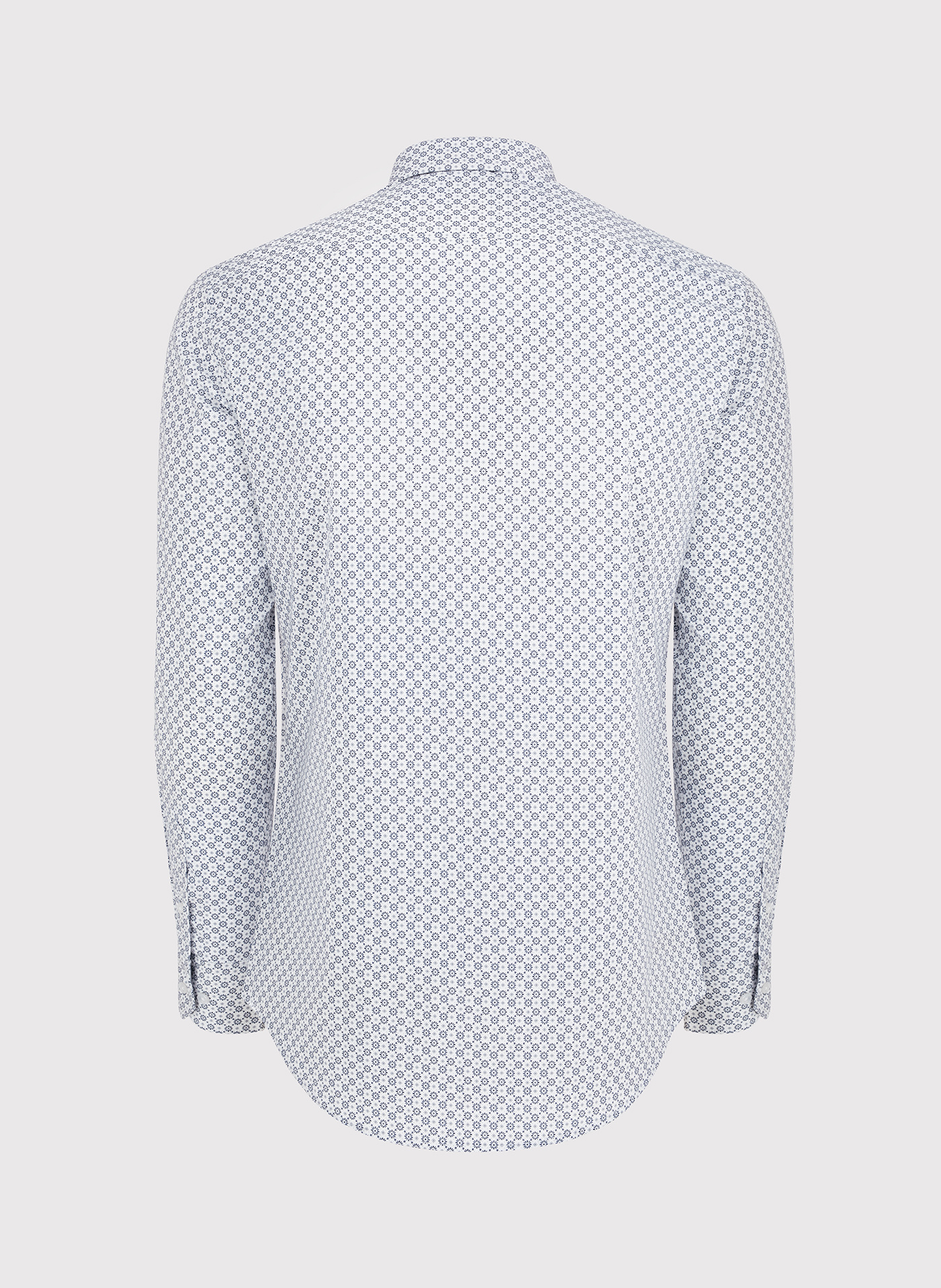 Biała koszula męska w mikrowzór - Pako Lorente