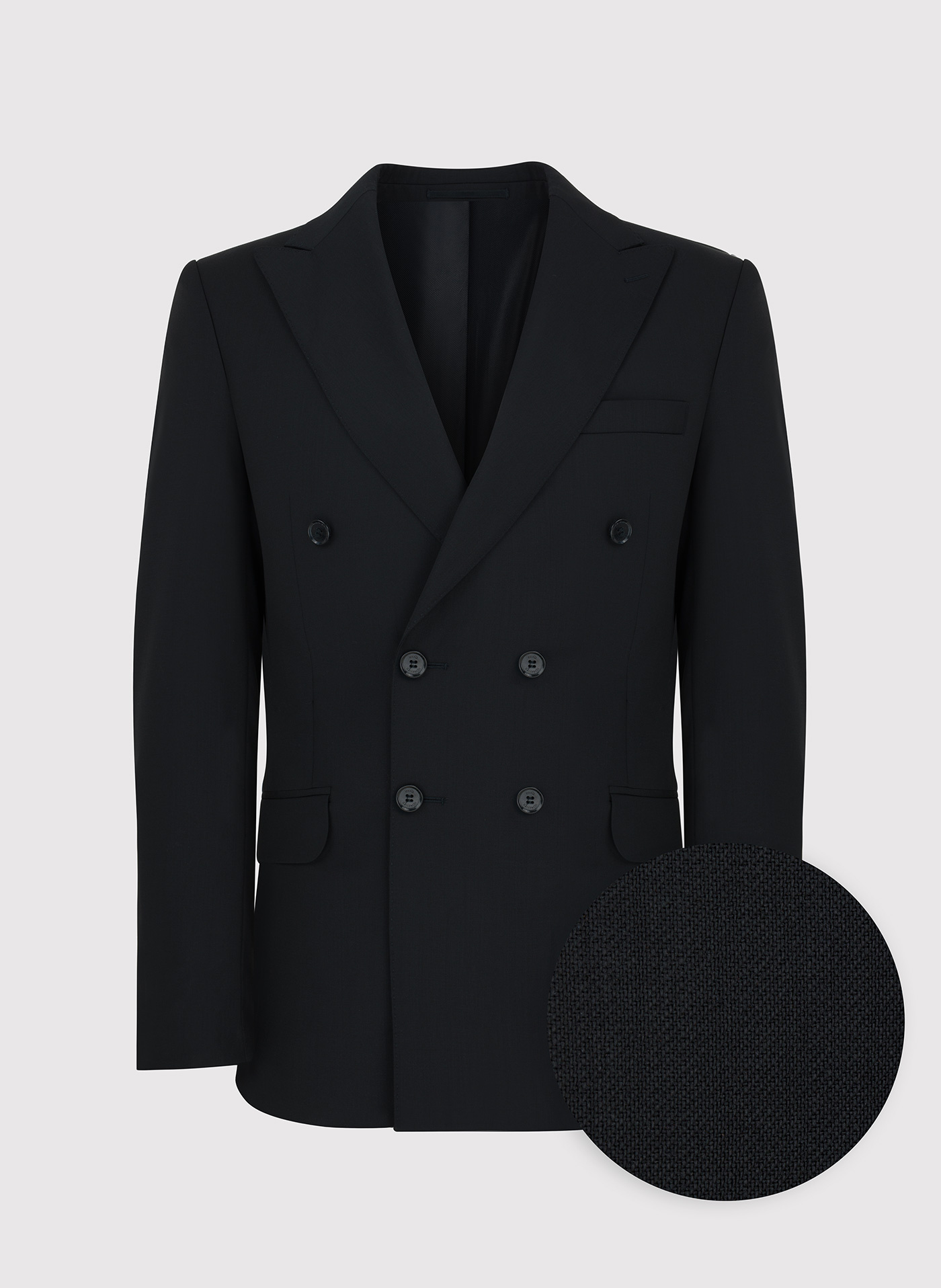 Czarna dwurzędowa marynarka męska - Pako Lorente