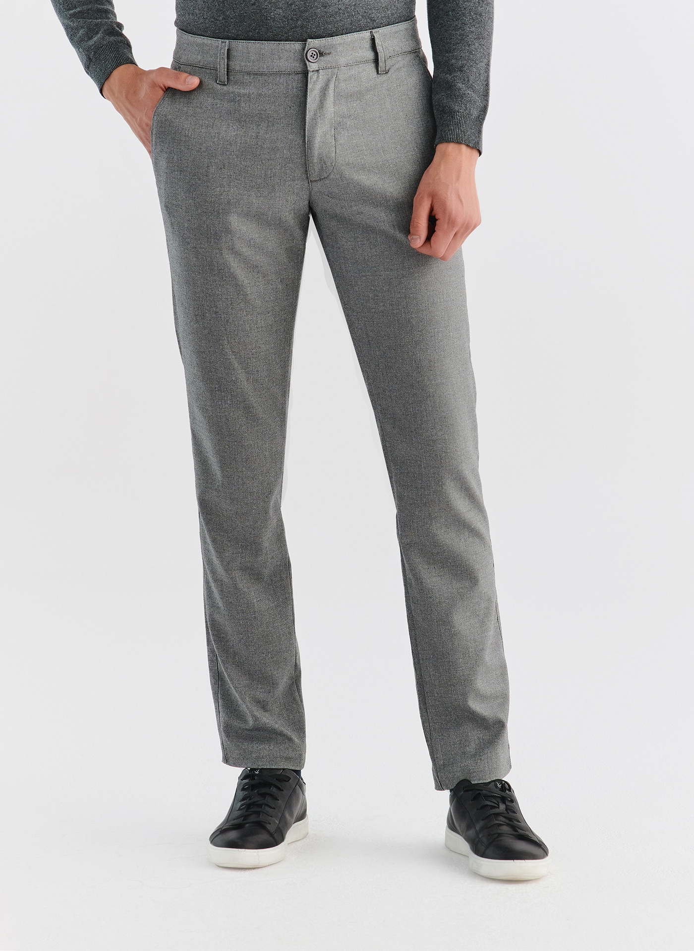 Szare casualowe spodnie męskie P23WF-WX-003-S-S - Pako Lorente