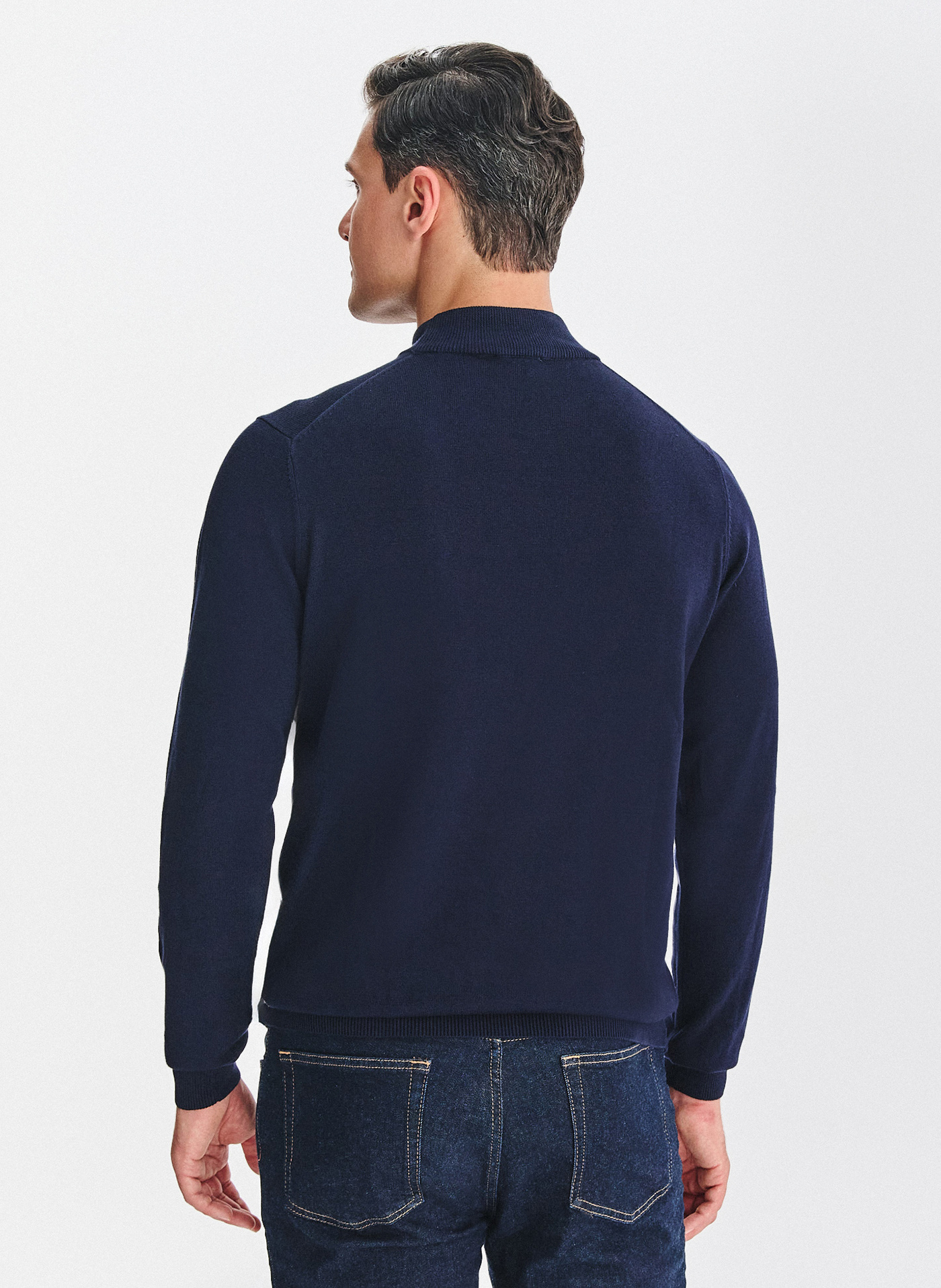 PAKO LORENTE - Półgolf męski w granatowym kolorze - Pako Lorente