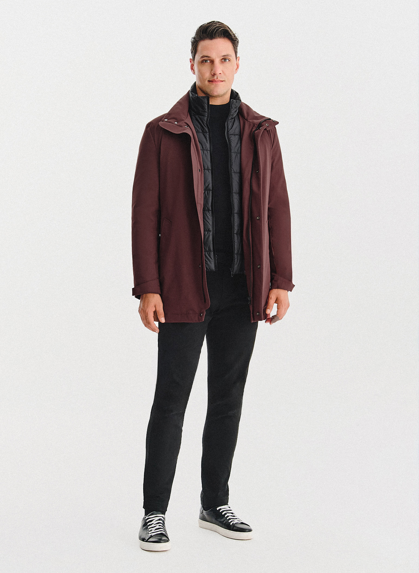 Bordowa kurtka puchowa - Pako Lorente