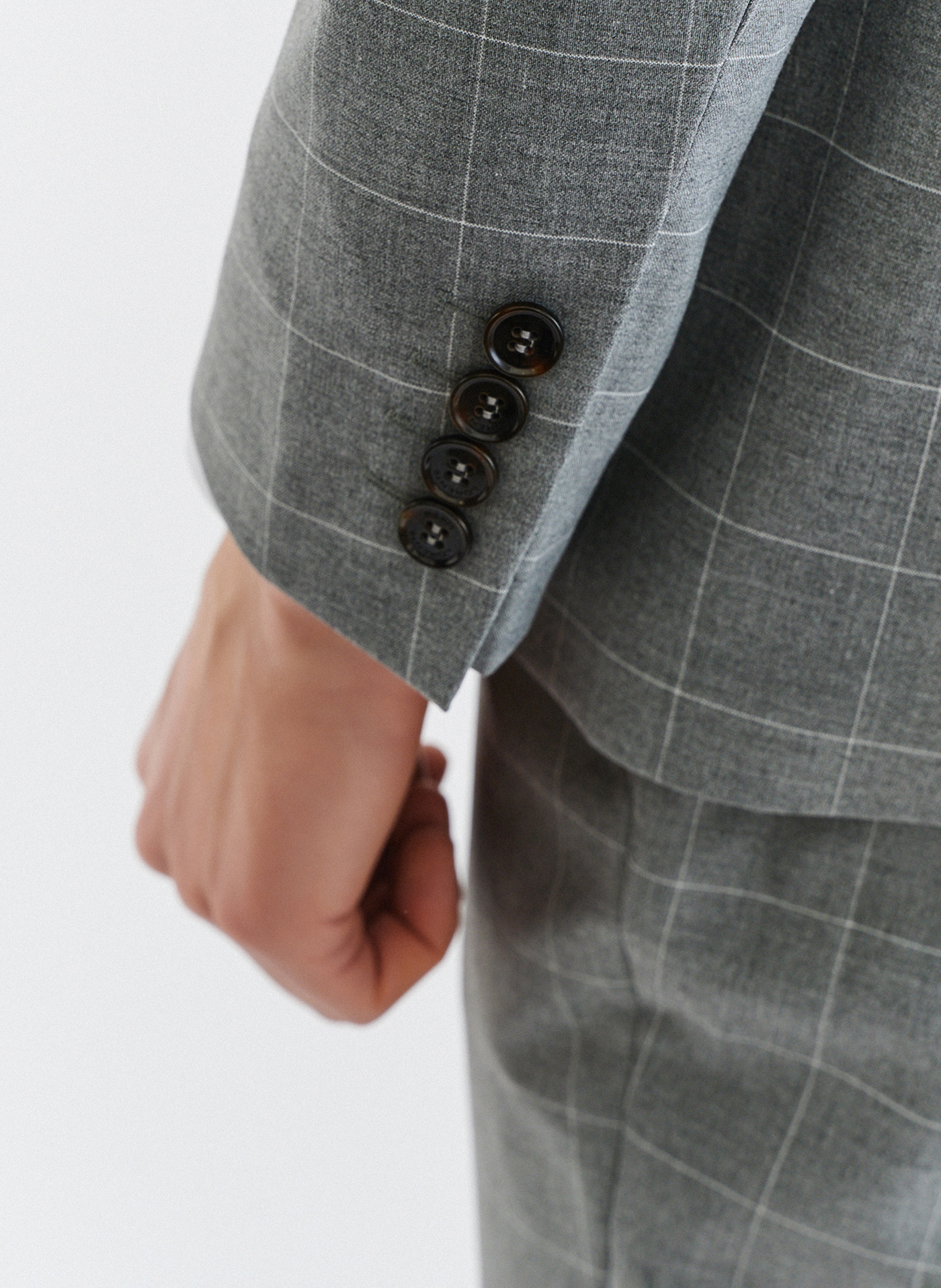 Szara marynarka garniturowa z wełną - Pako Lorente