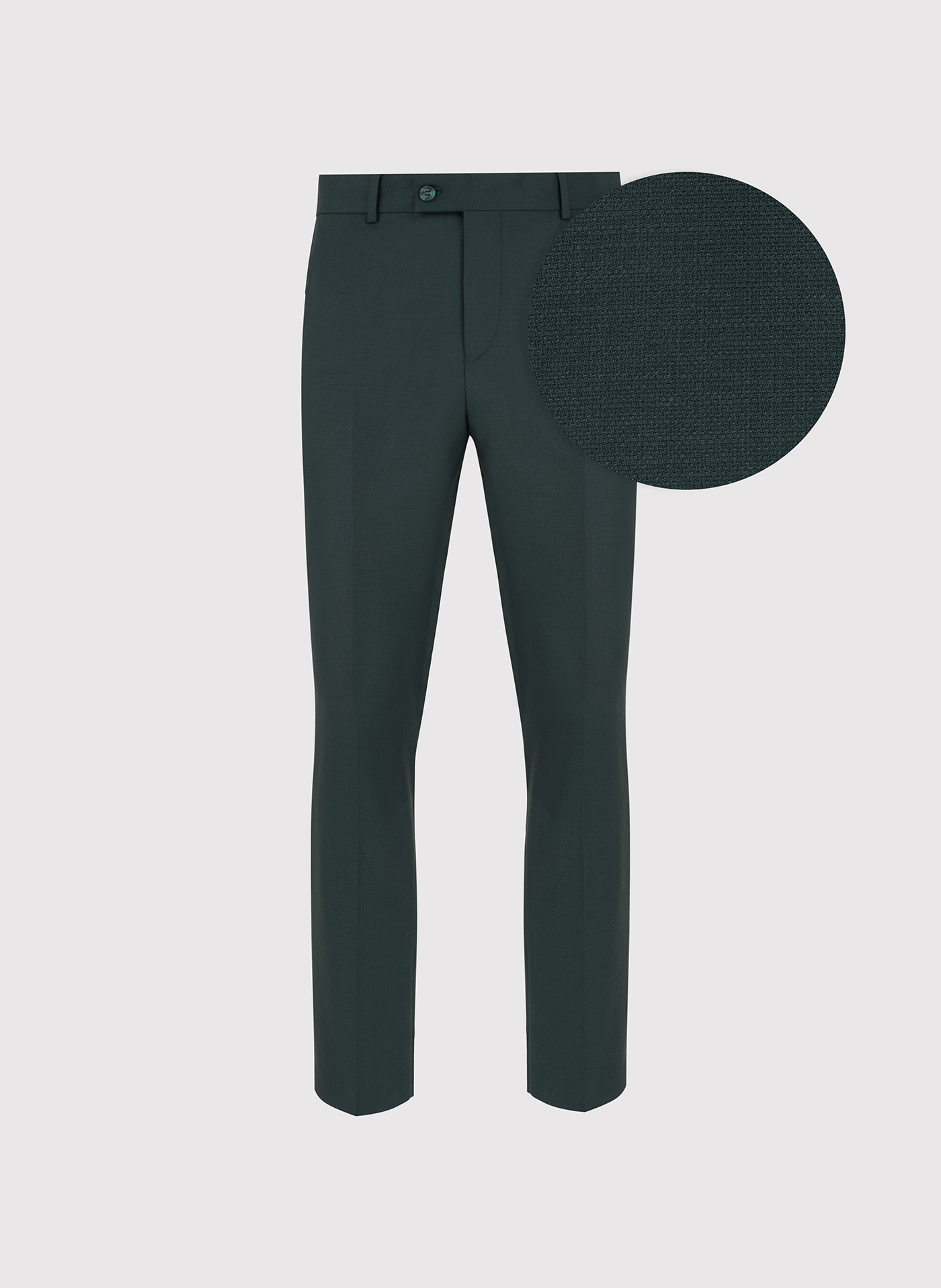 Gładkie spodnie garniturowe w kolorze zielonym - Pako Lorente