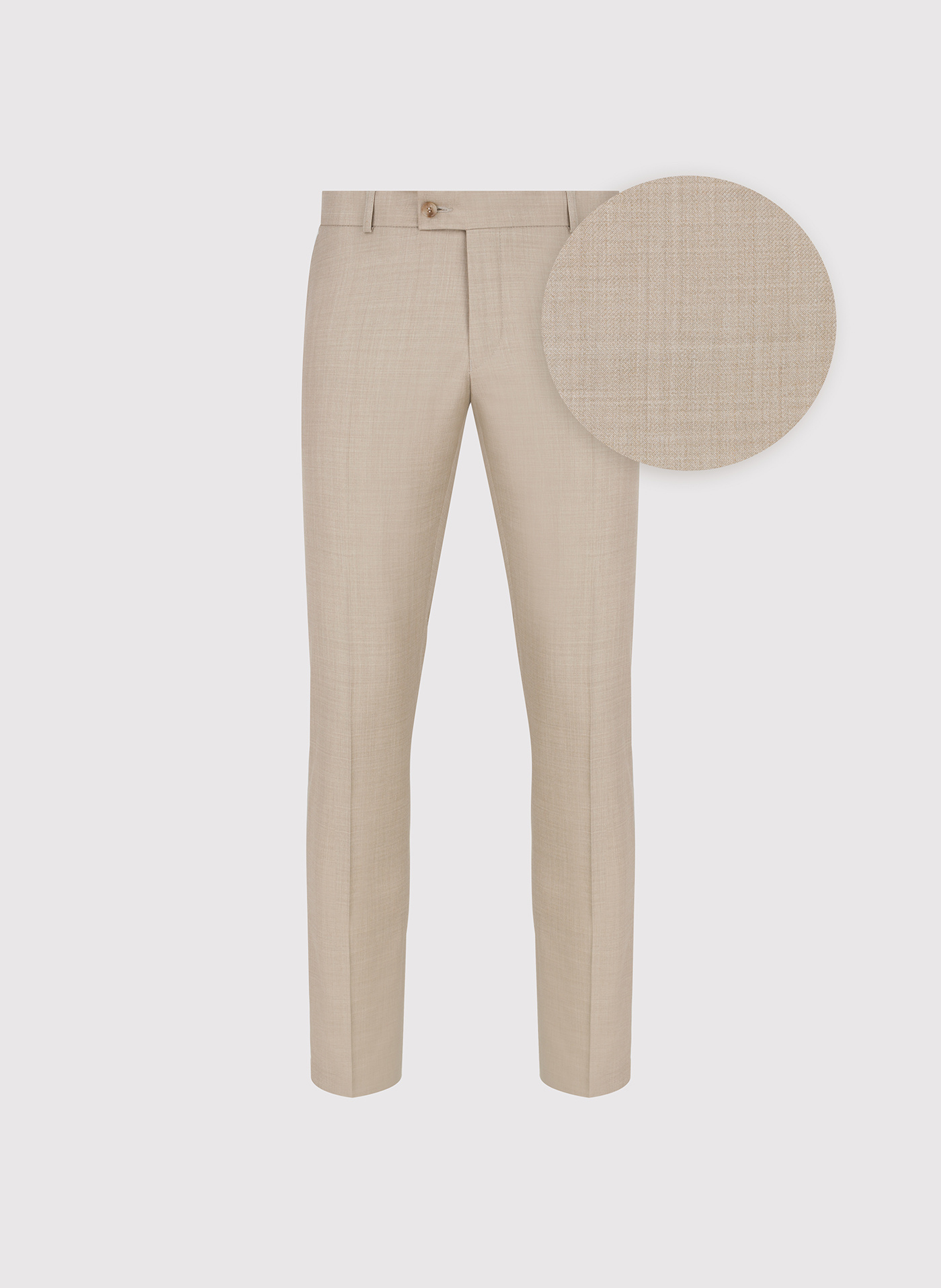 PAKO LORENTE - Beżowe spodnie ganiturowe wełna - Pako Lorente