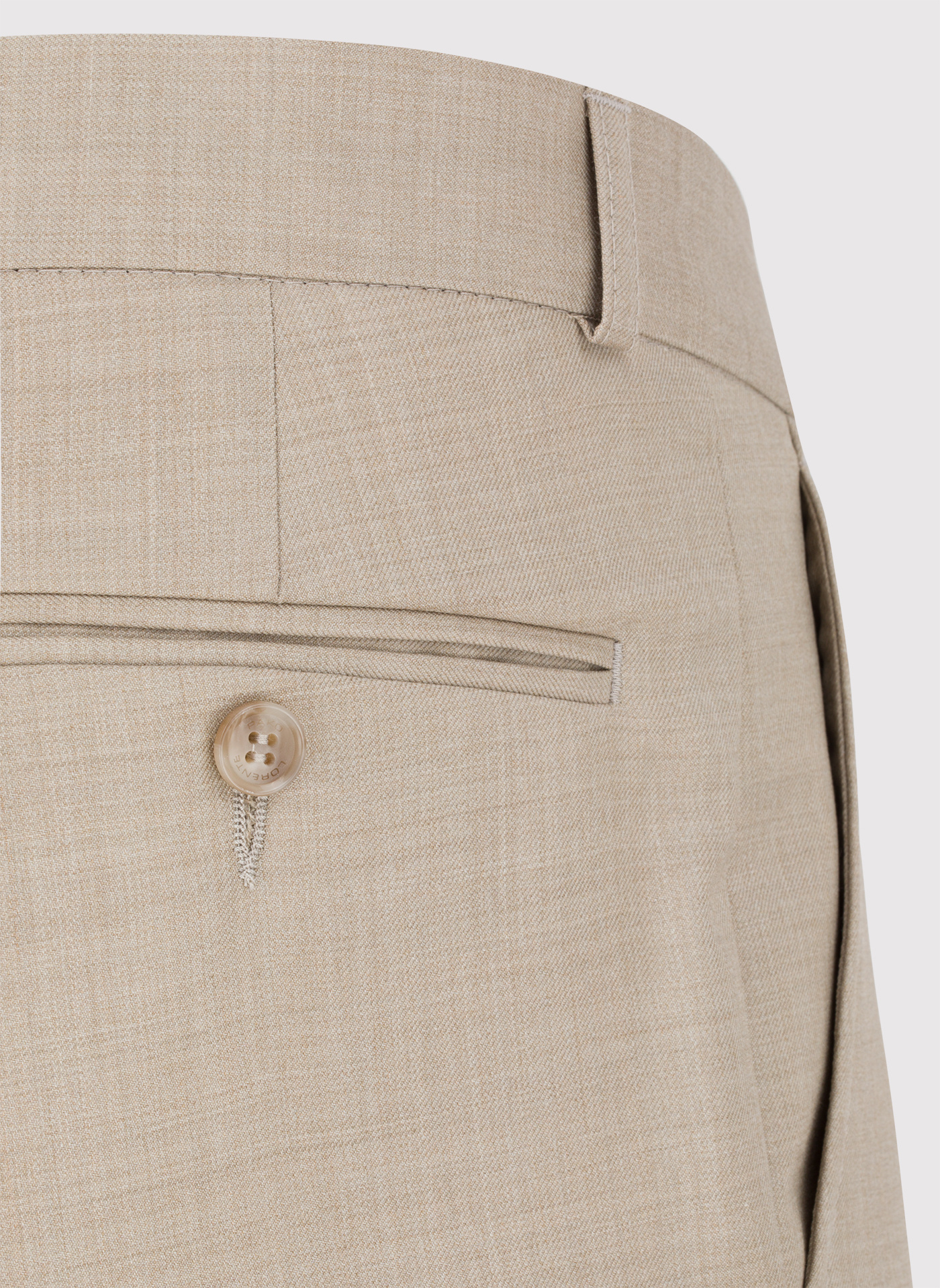 PAKO LORENTE - Beżowe spodnie ganiturowe wełna - Pako Lorente