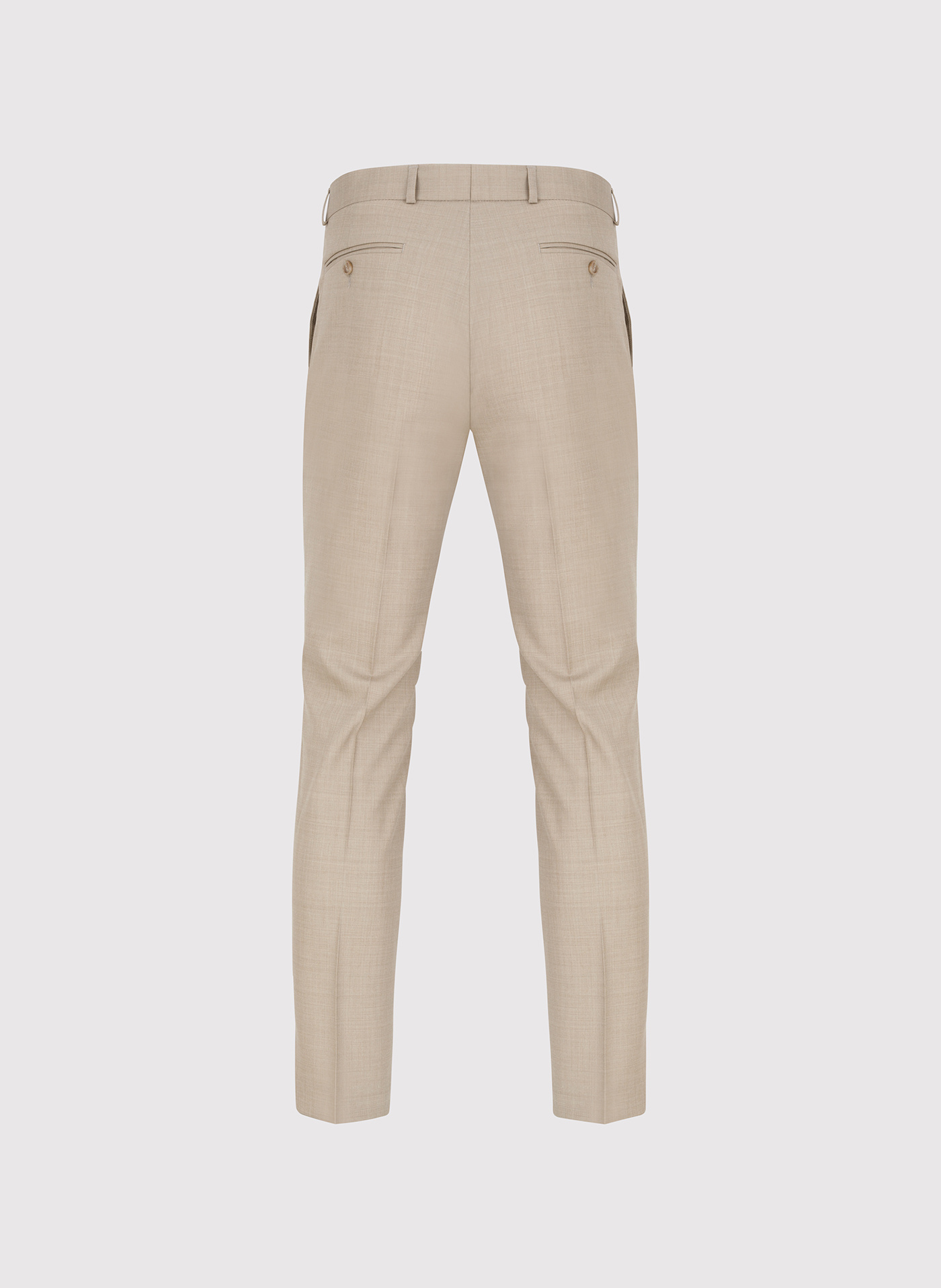 PAKO LORENTE - Beżowe spodnie ganiturowe wełna - Pako Lorente