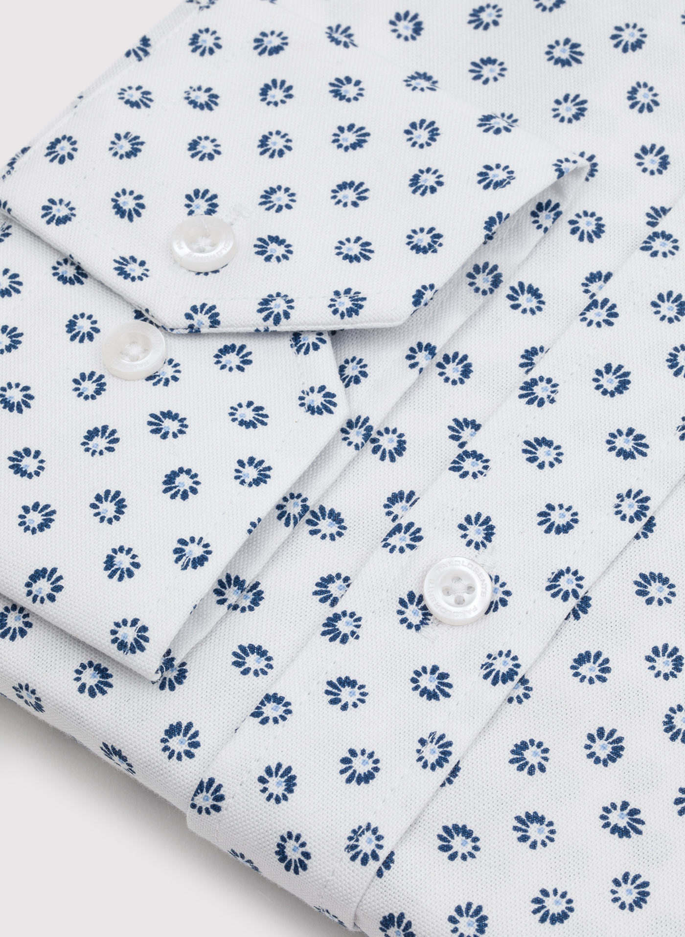 PAKO LORENTE - Biała bawełniana koszula mikrowzór - Pako Lorente