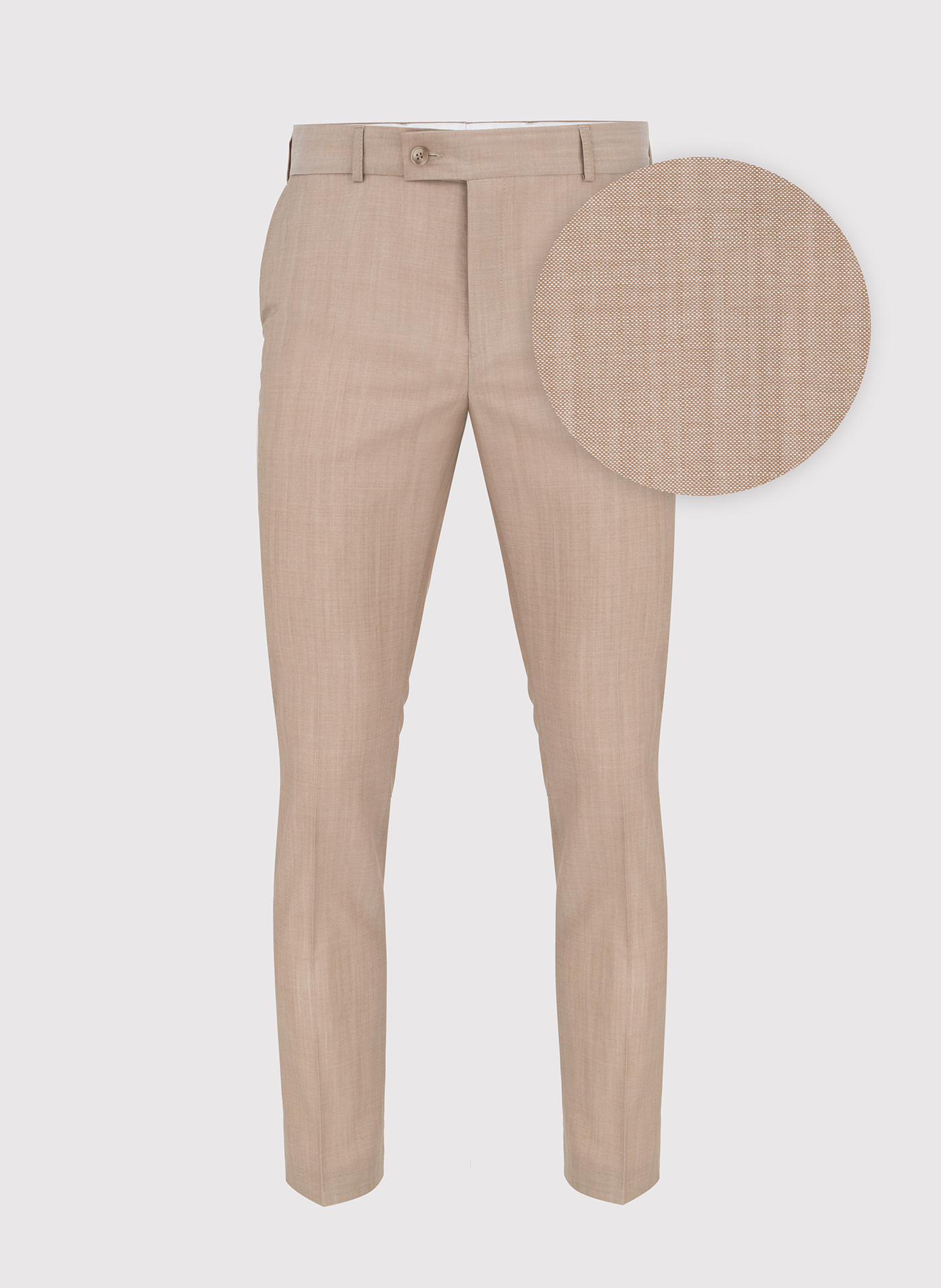 Beżowe wełniane spodnie męskie - Pako Lorente