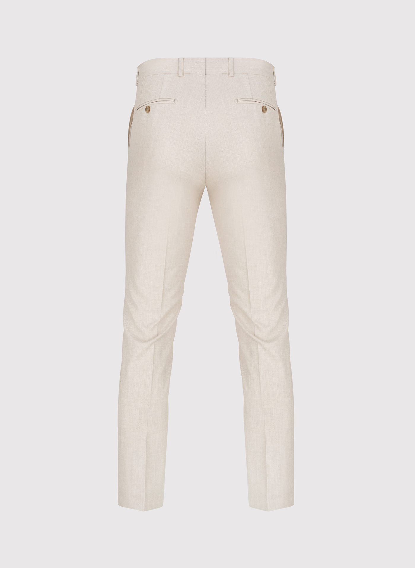 PAKO LORENTE - Beżowe spodnie ganiturowe z lnem - Pako Lorente