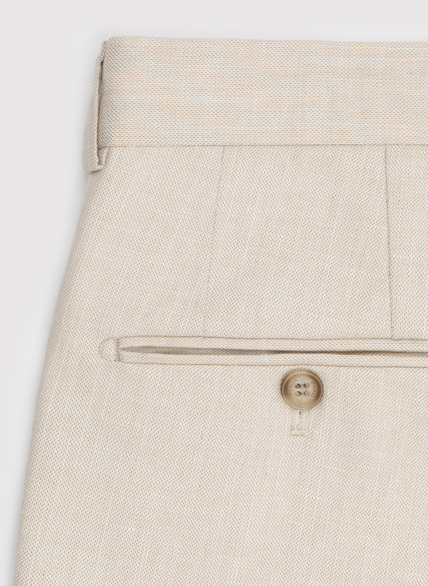 PAKO LORENTE - Beżowe spodnie ganiturowe z lnem - Pako Lorente