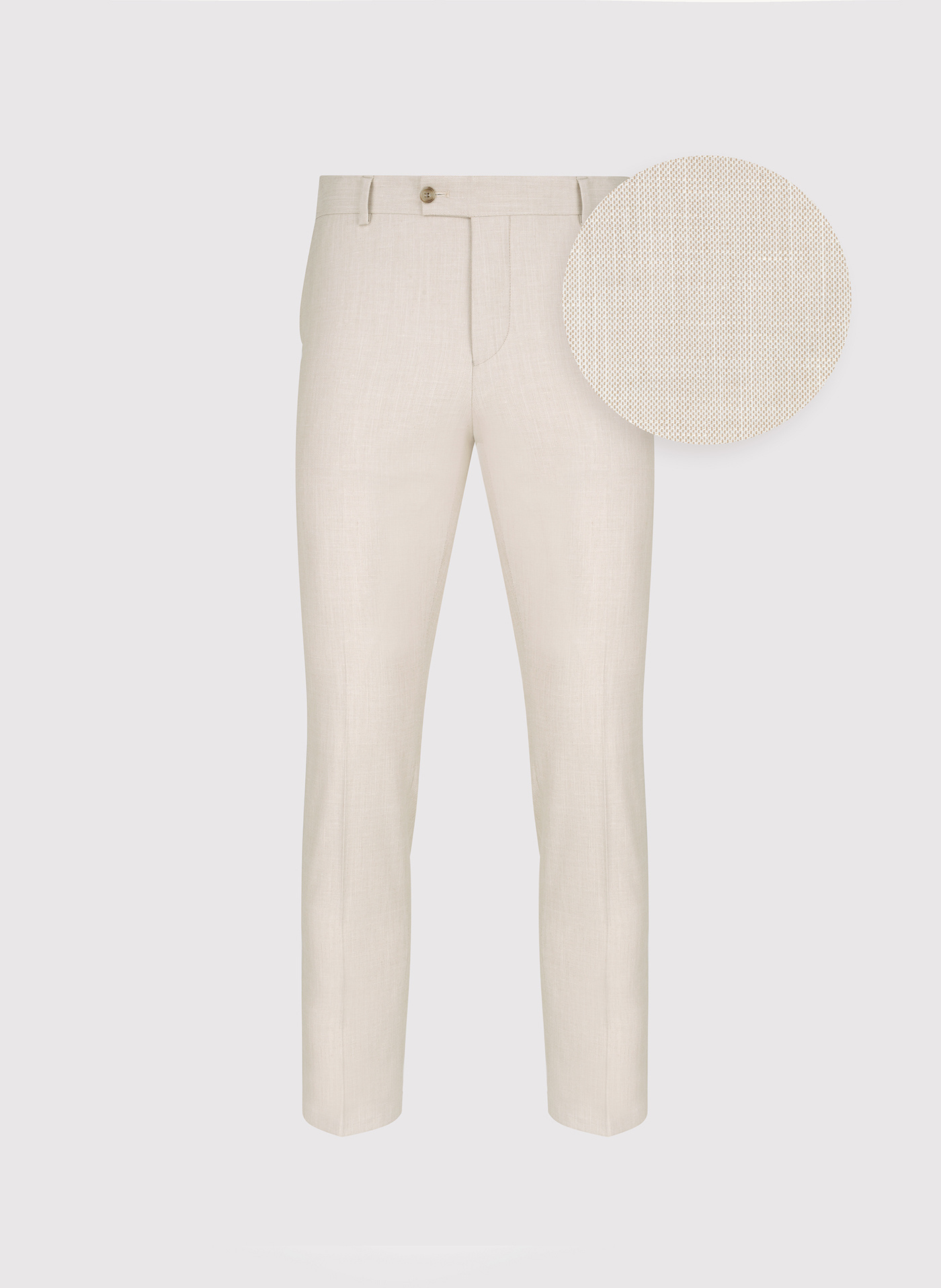 PAKO LORENTE - Beżowe spodnie ganiturowe z lnem - Pako Lorente
