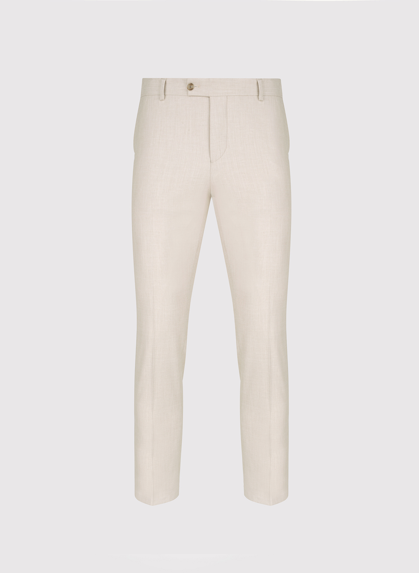 PAKO LORENTE - Beżowe spodnie ganiturowe z lnem - Pako Lorente