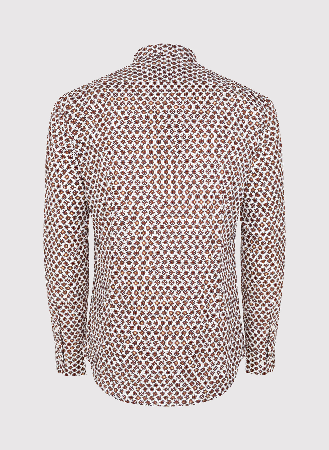Casualowa koszula męska w brązowy wzór - Pako Lorente