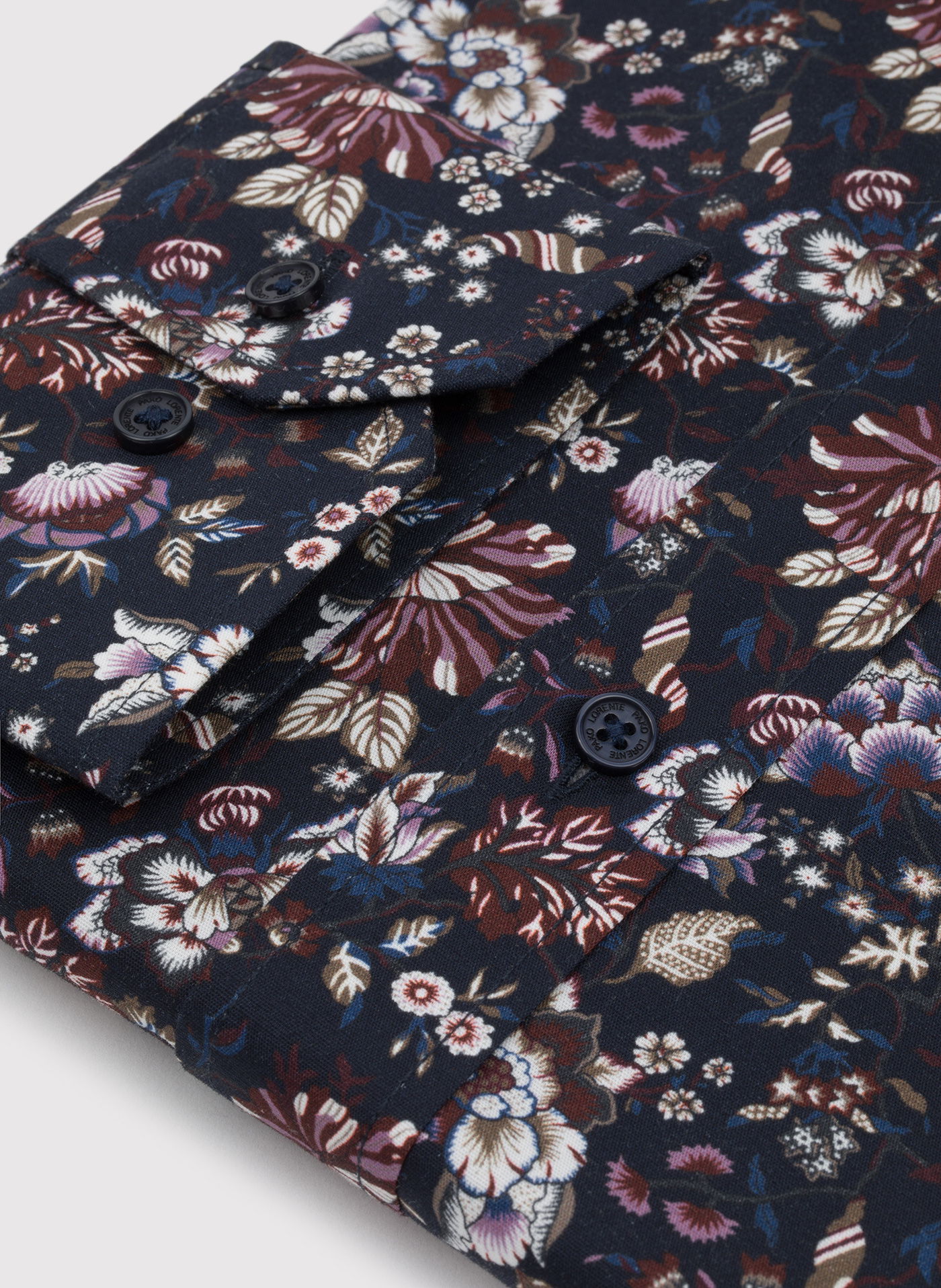 Granatowa koszula w kwiaty - Pako Lorente